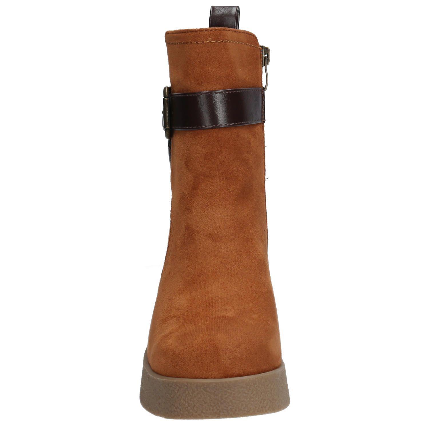 Botín Mujer Gemma Cognac-3