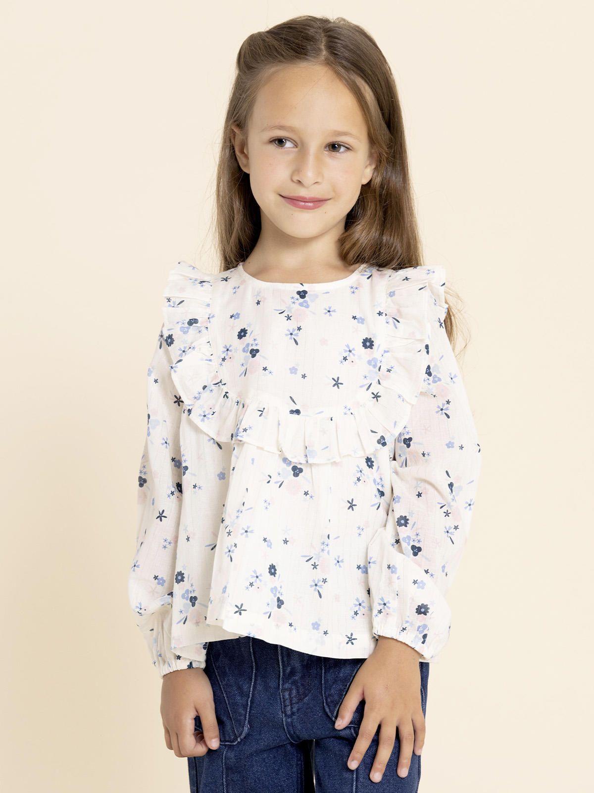 Blusa Manga Larga Julieta Niña Rosado-0