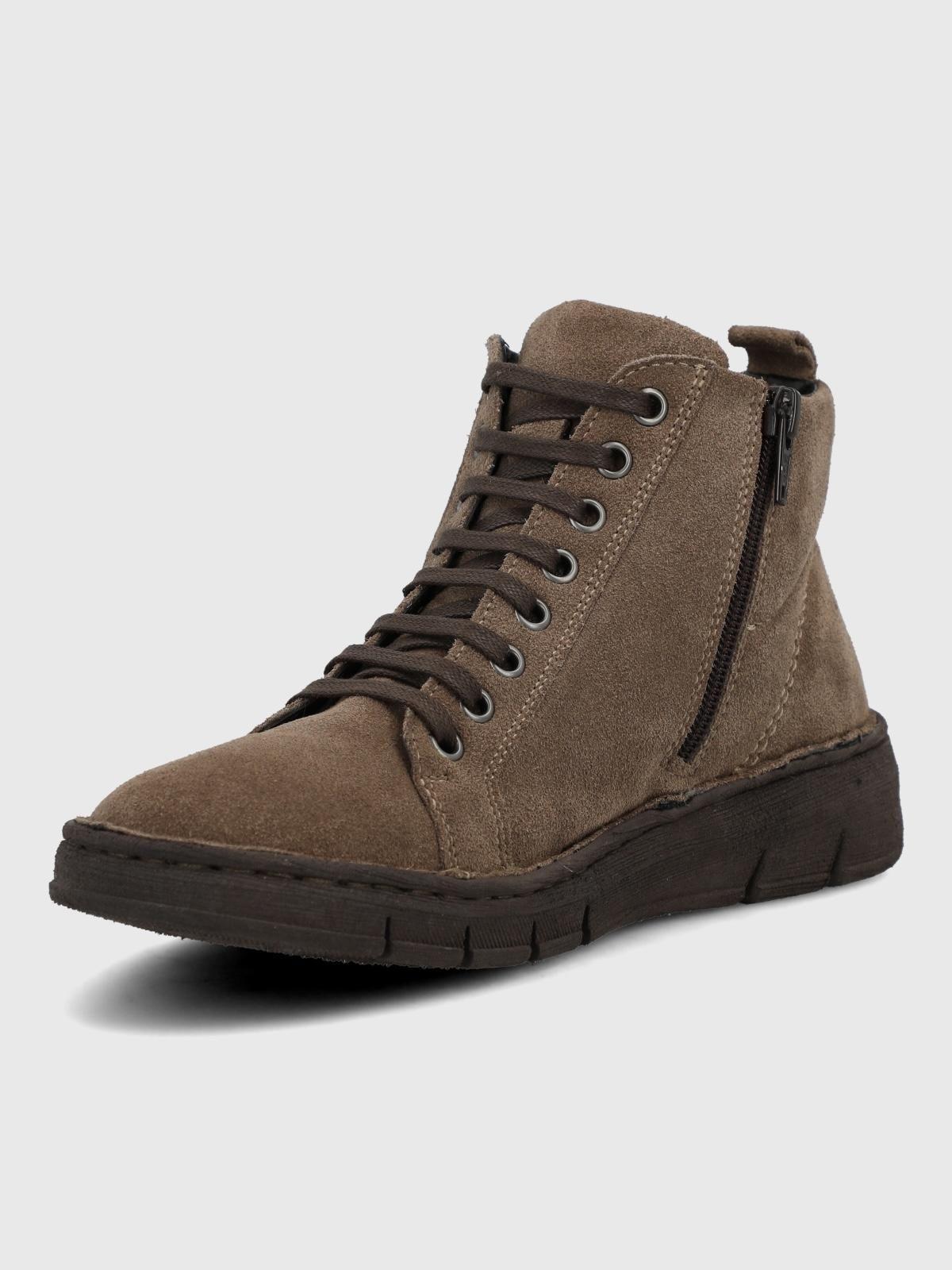 Botin Cuero Mujer Winnet Café-5