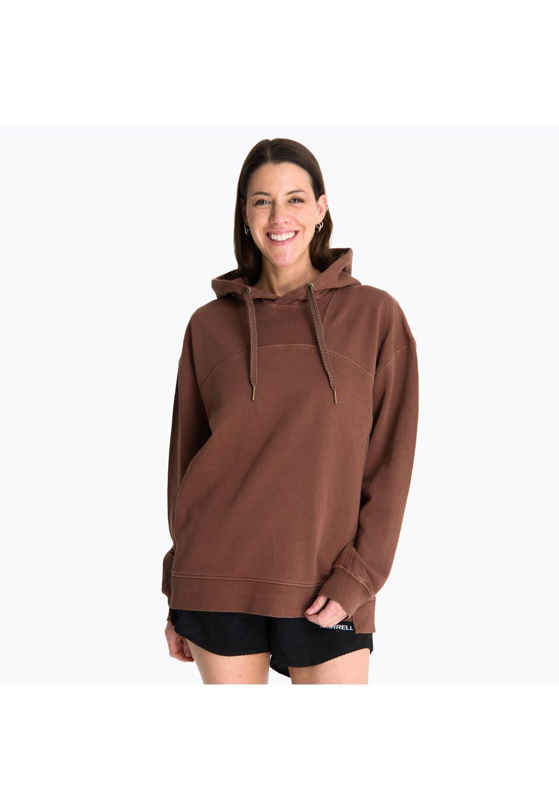 Poleron Mujer Hoodie Arewhana Terracota -0