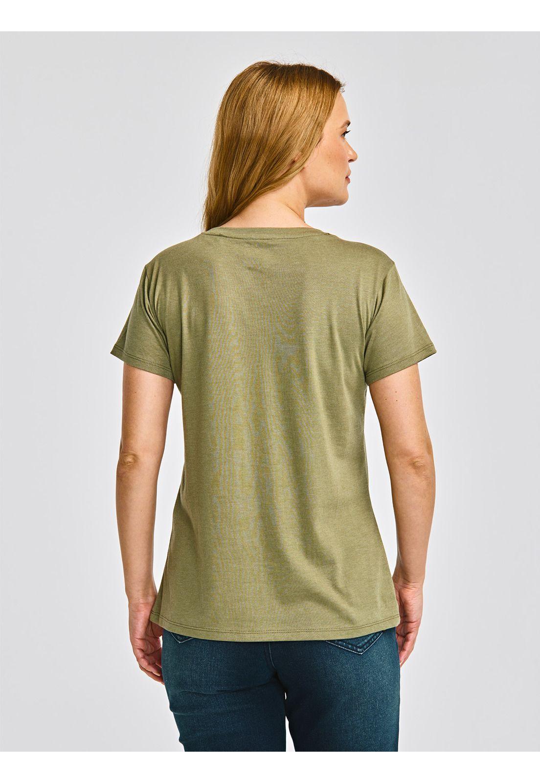 Polera Manga Corta Mujer Crew Graphic Tee 4 Verde-4
