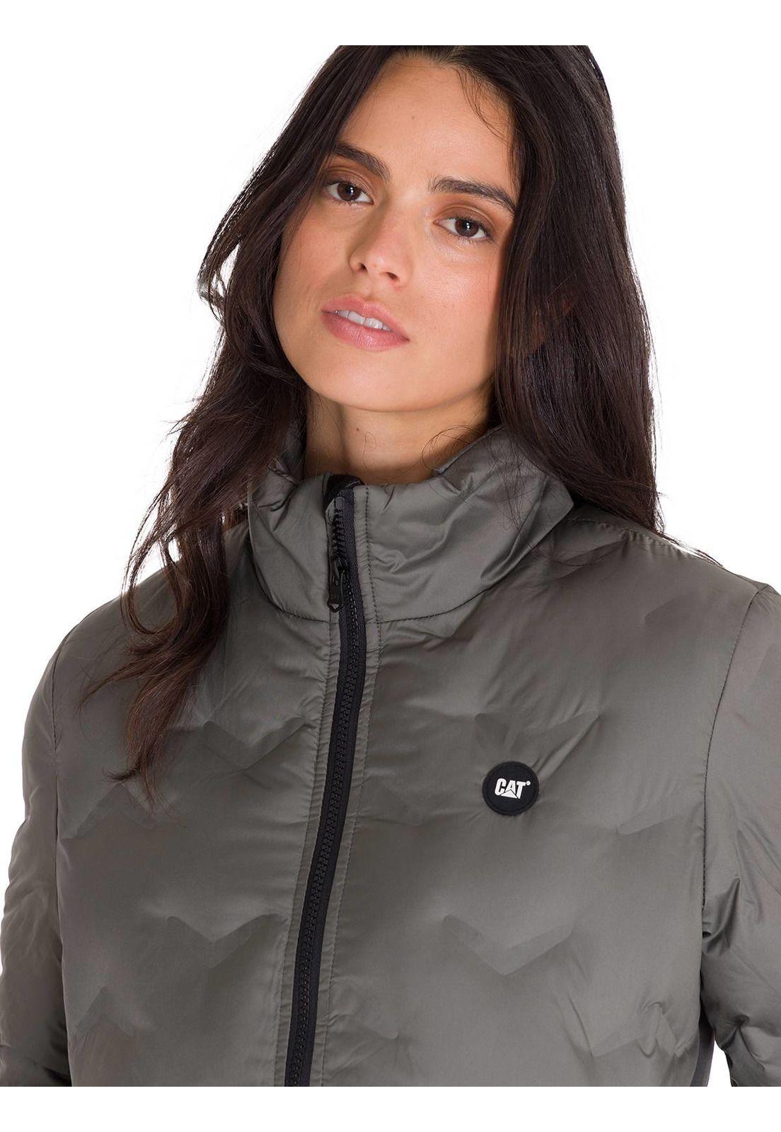 Parka Bonded Medium Weight Insulated Mujer Gris-4