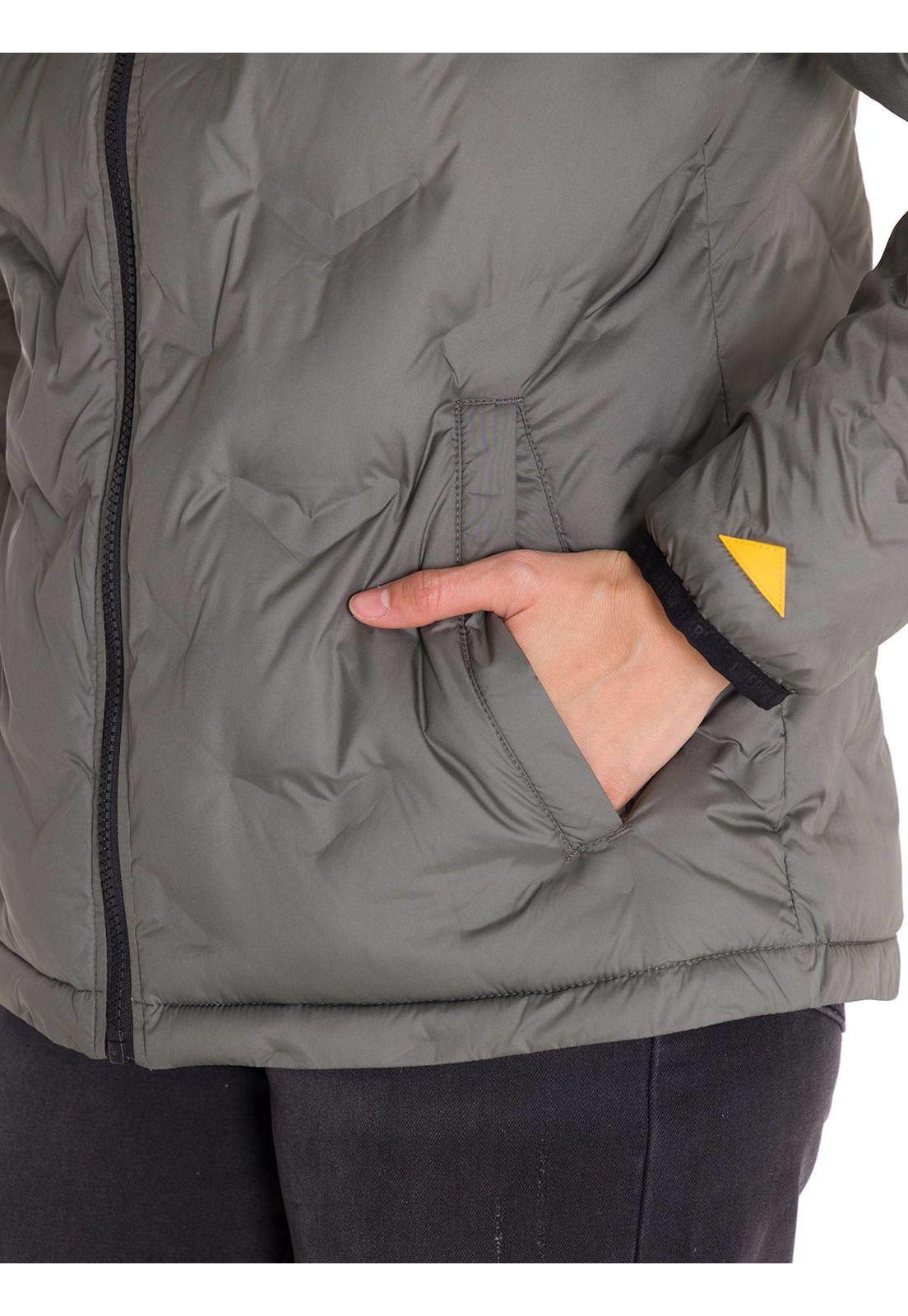 Parka Bonded Medium Weight Insulated Mujer Gris-5