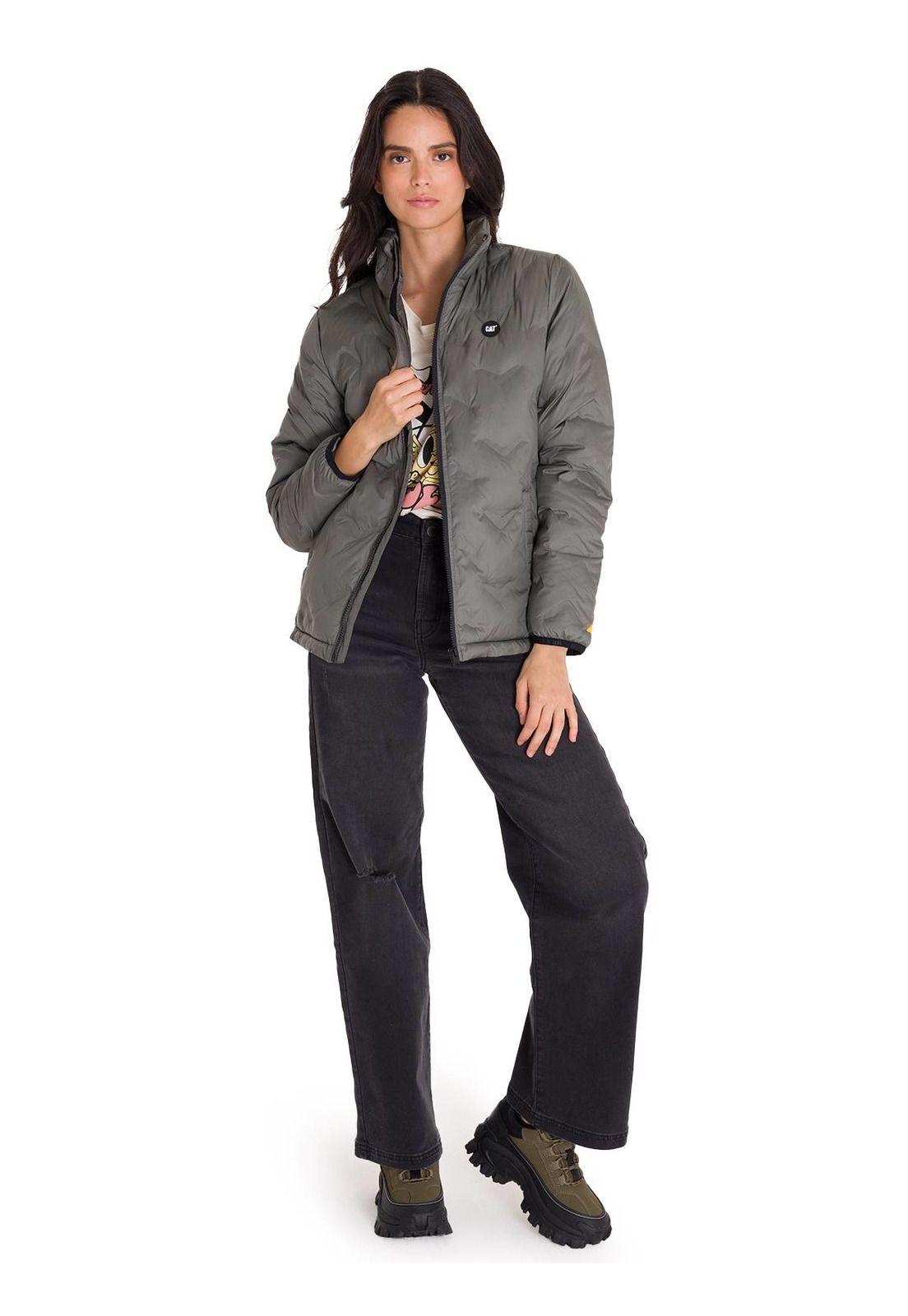 Parka Bonded Medium Weight Insulated Mujer Gris-6