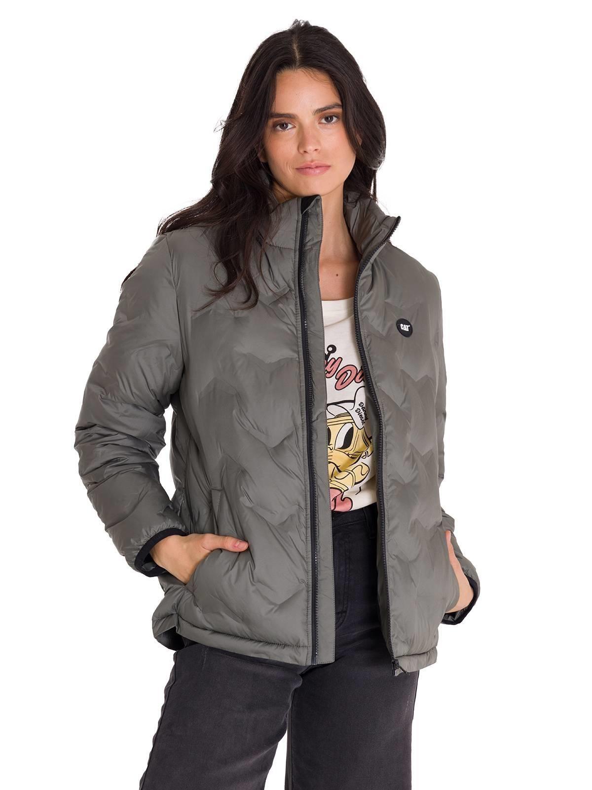 Parka Bonded Medium Weight Insulated Mujer Gris-0