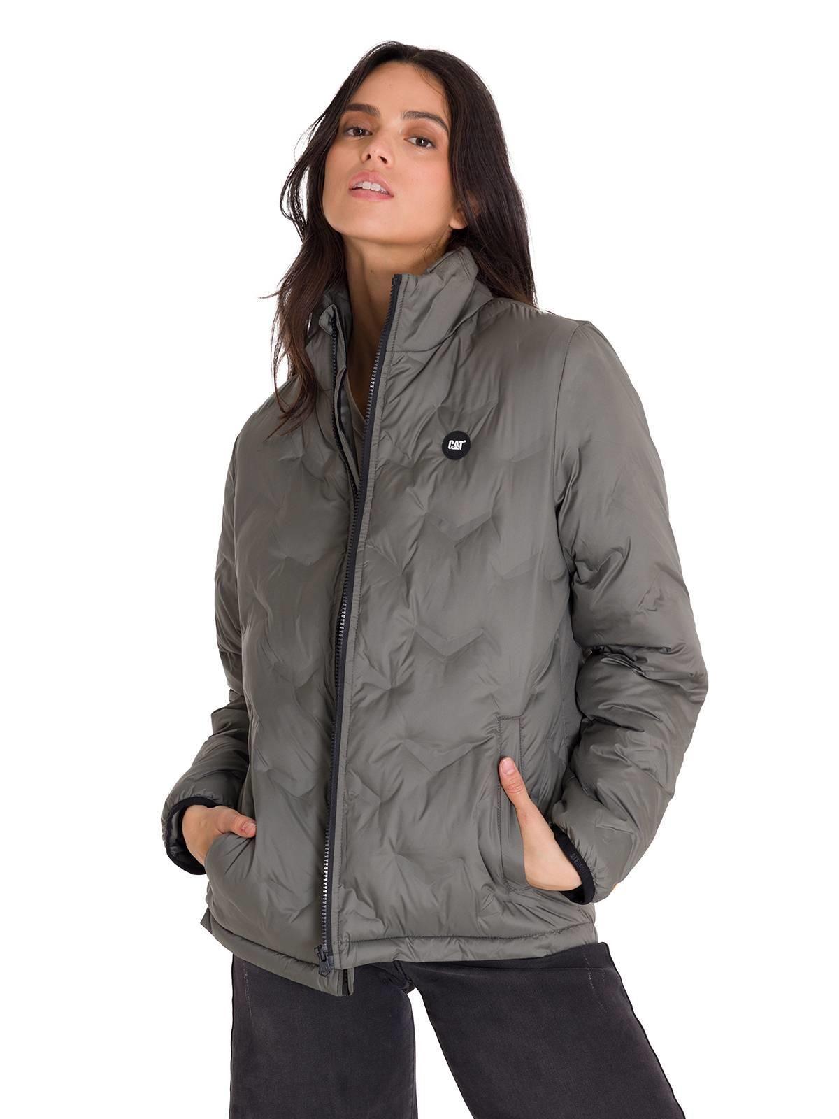 Parka Bonded Medium Weight Insulated Mujer Gris-1