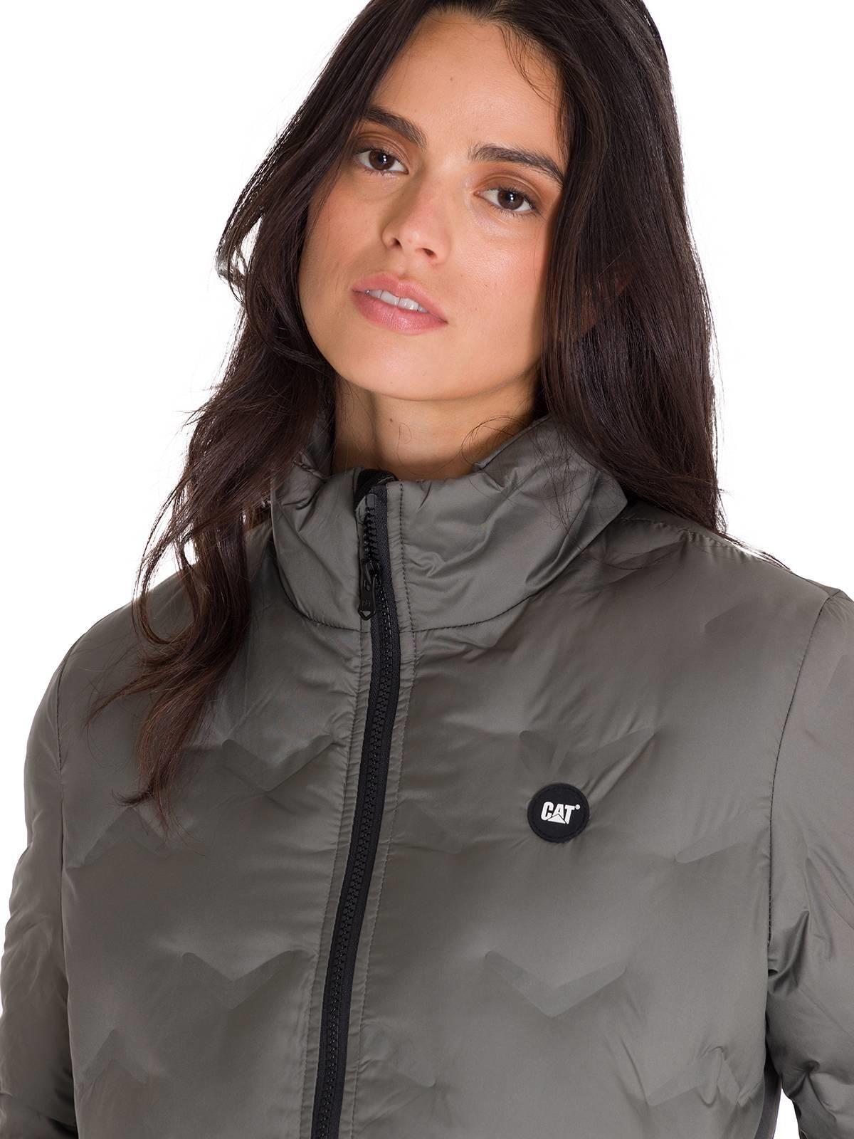 Parka Bonded Medium Weight Insulated Mujer Gris-4