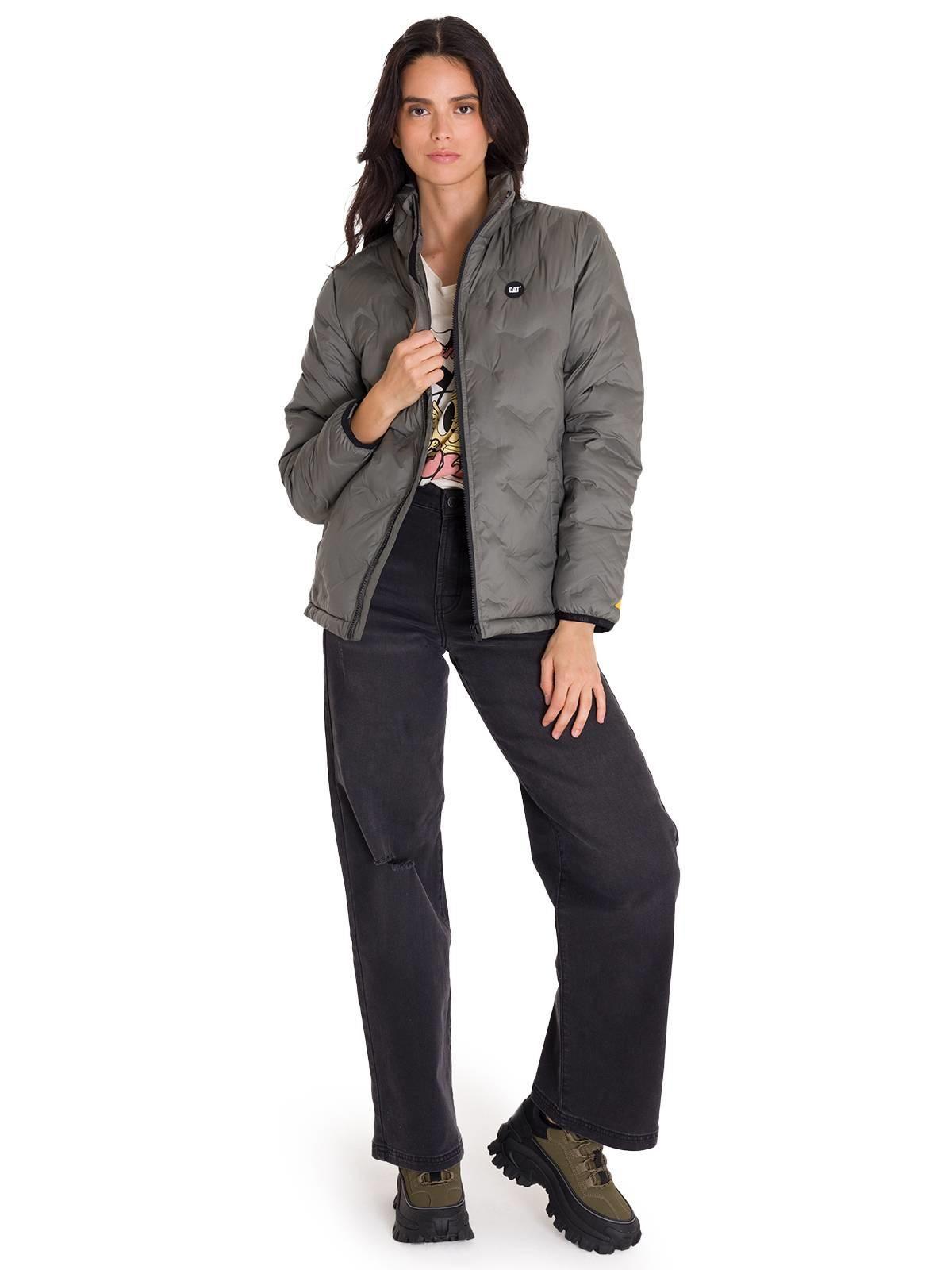 Parka Bonded Medium Weight Insulated Mujer Gris-6