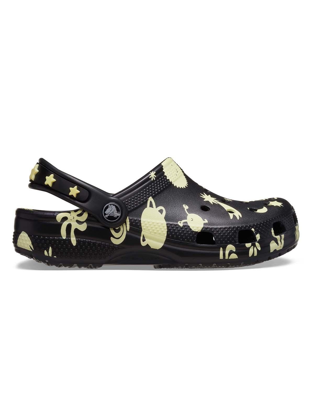 Zueco Crocs Niño Glow Space Clog K Negro-0