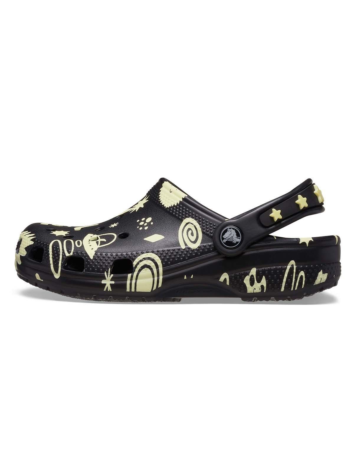 Zueco Crocs Niño Glow Space Clog K Negro-3