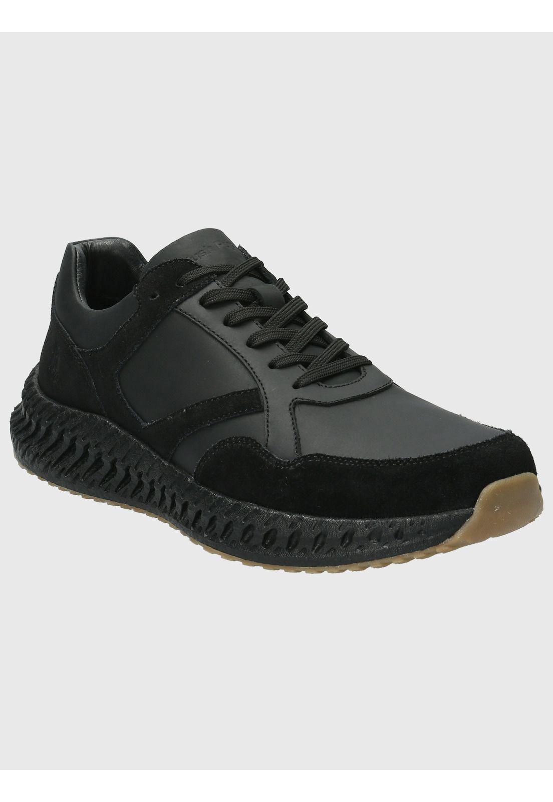 Zapatilla Cuero Hombre Spinal Expl Negro-0