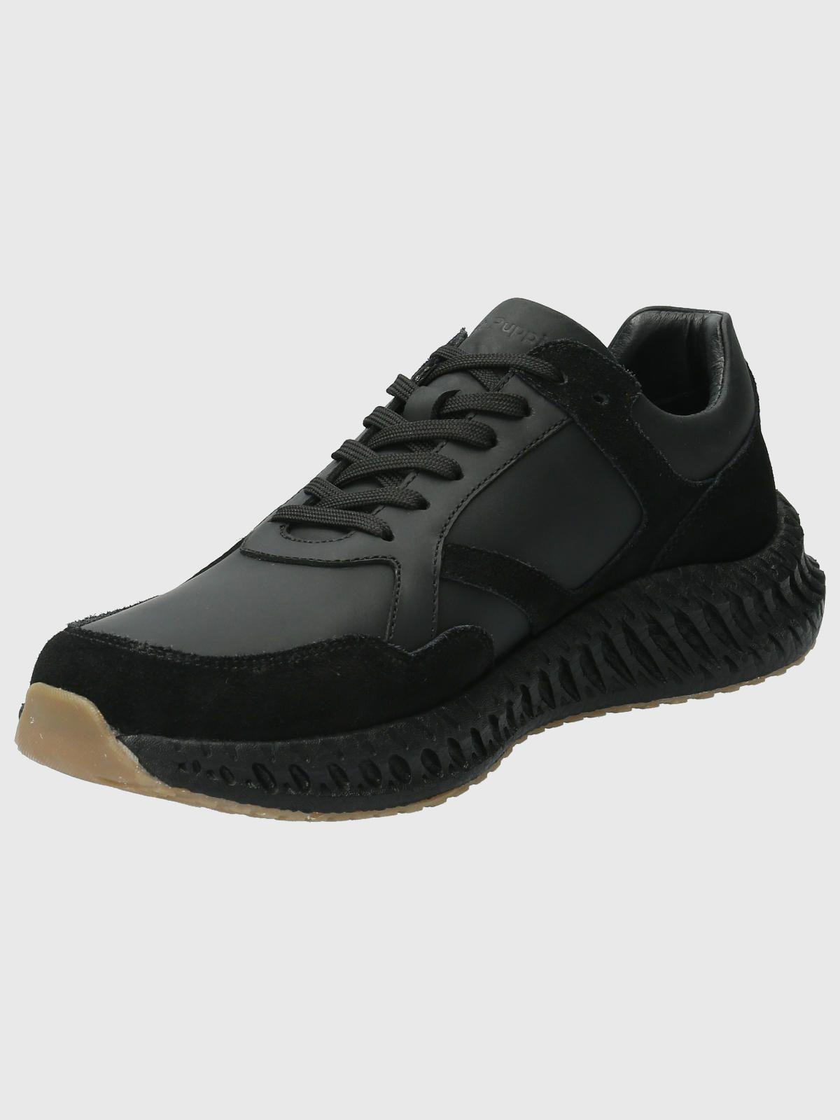Zapatilla Cuero Hombre Spinal Expl Negro-4