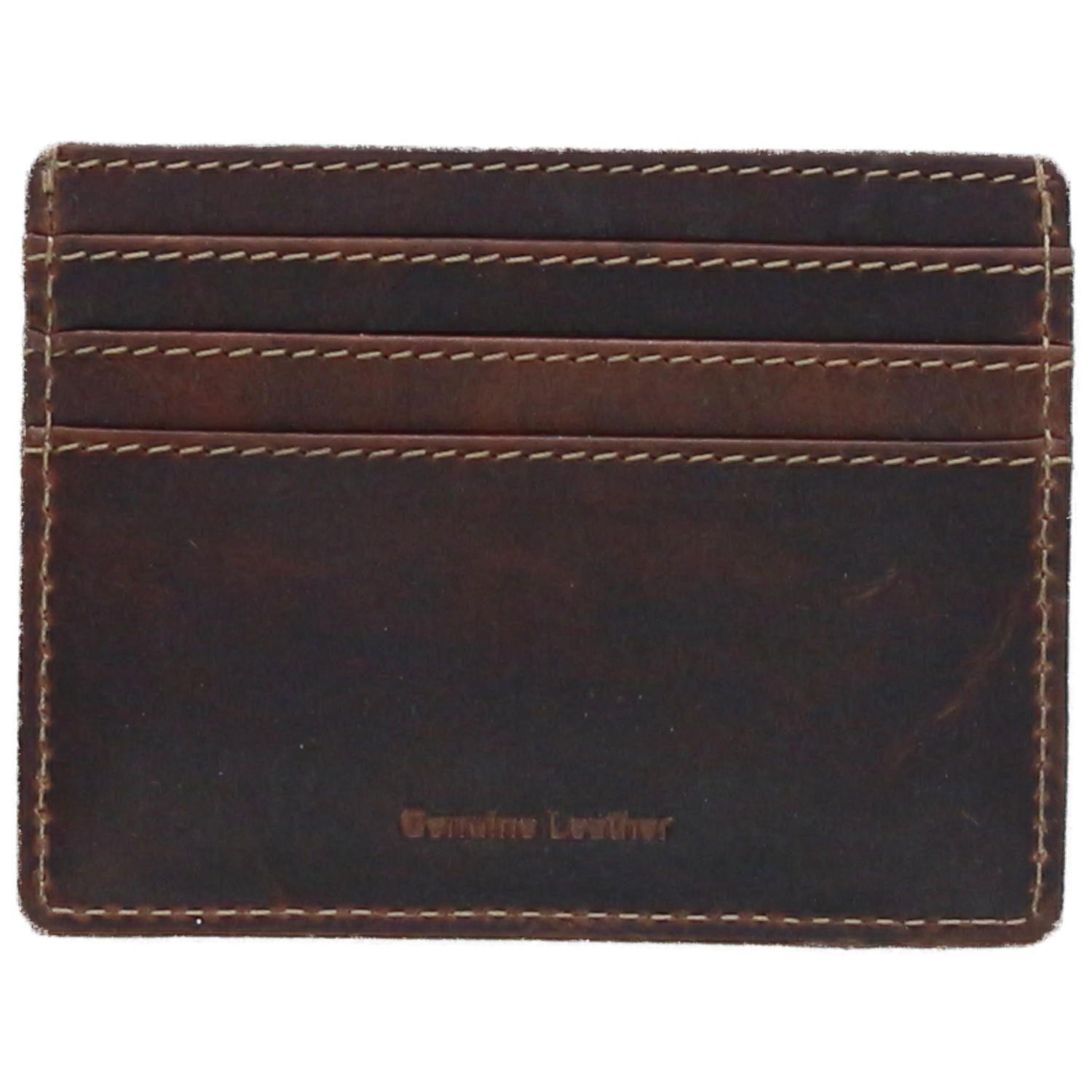 Billetera Cuero Cardcase Café Hombre Rockford-1