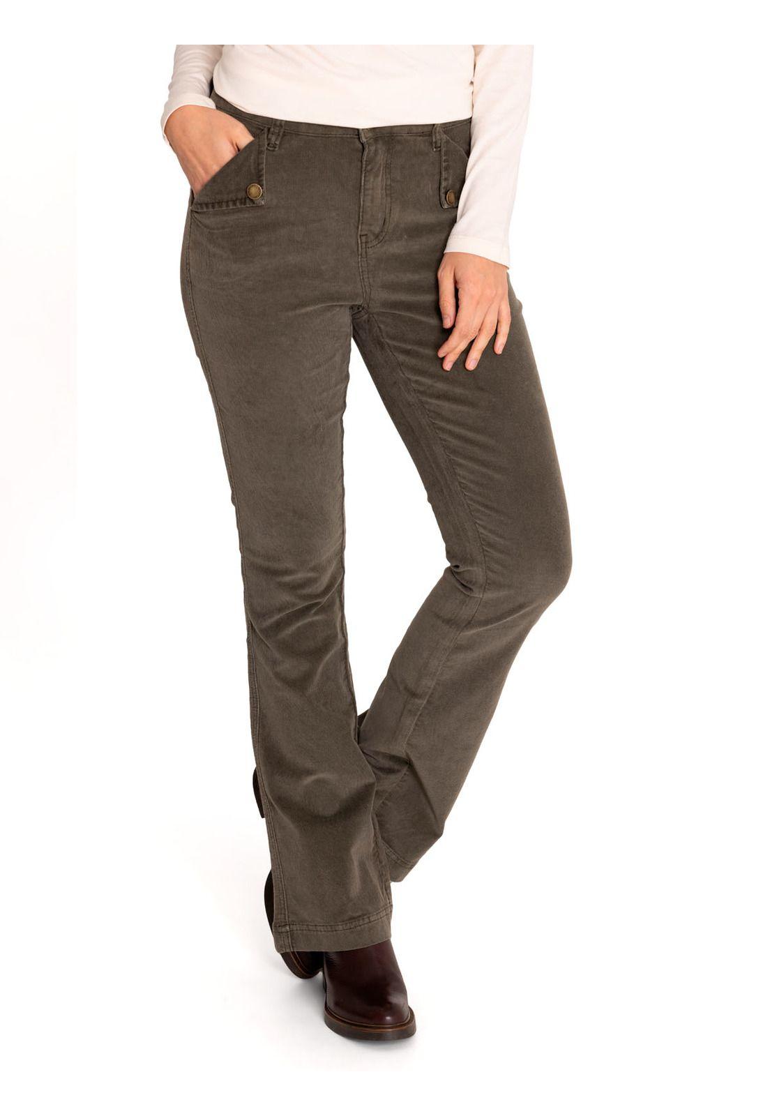 Pantalón Algodón Orgánico Mujer Alicia Beige-4