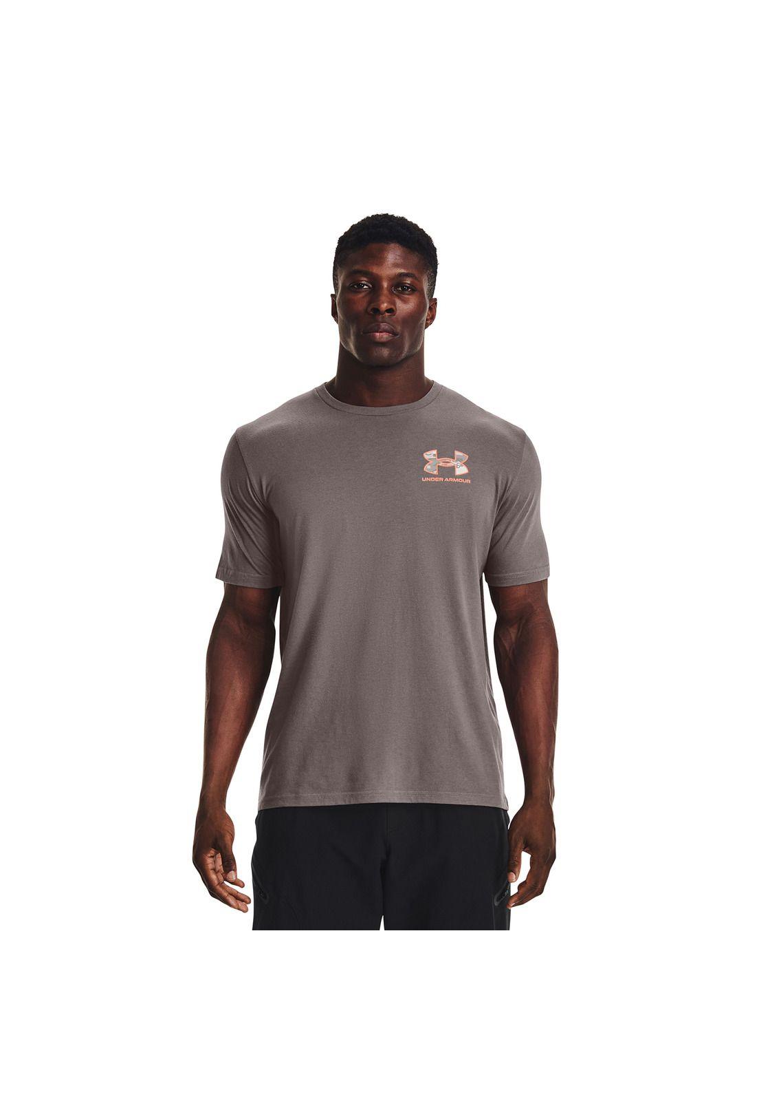 Polera UA ABC C Fill Wordmark hombre Café-3