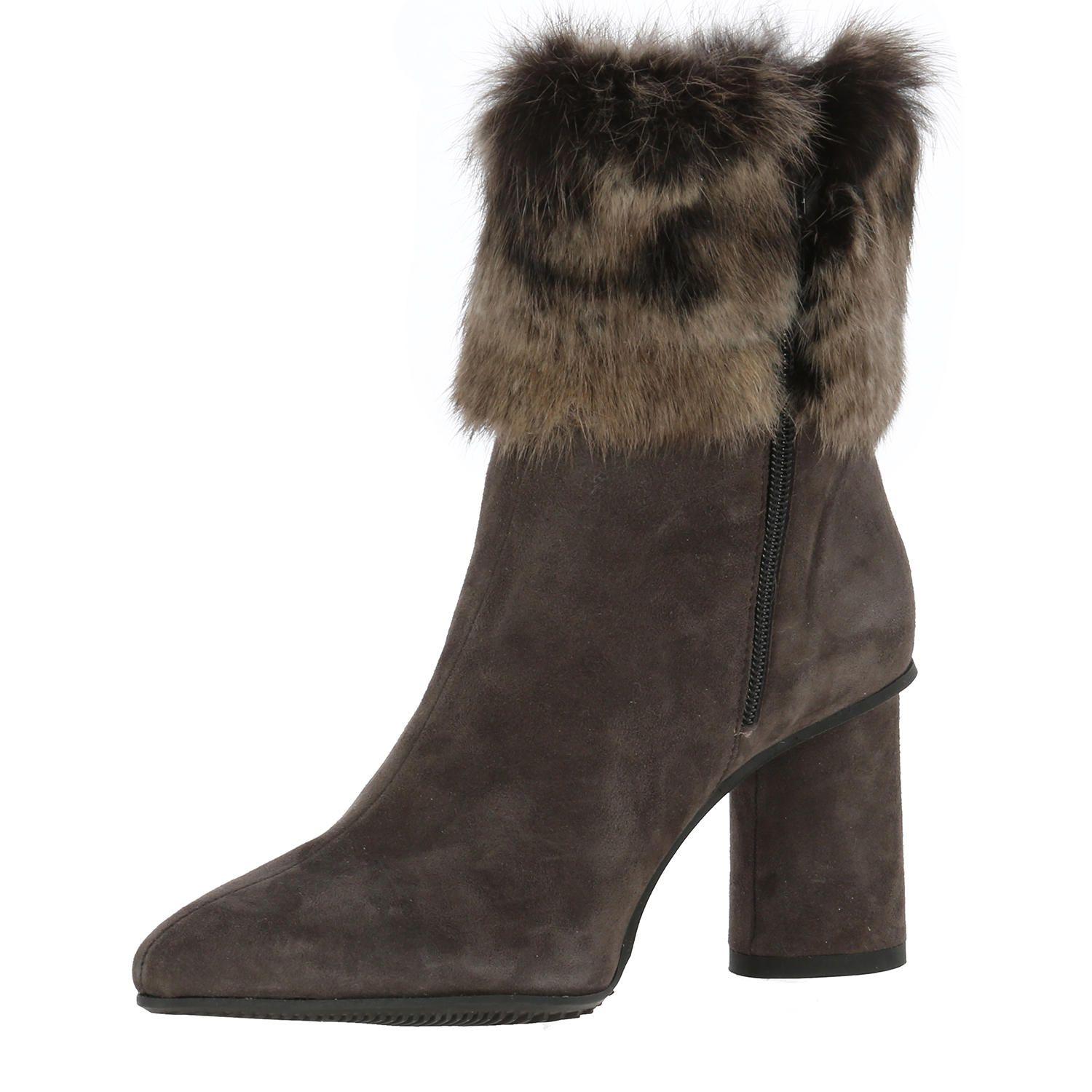 Botin Cuero Mujer Hermien Gris-1