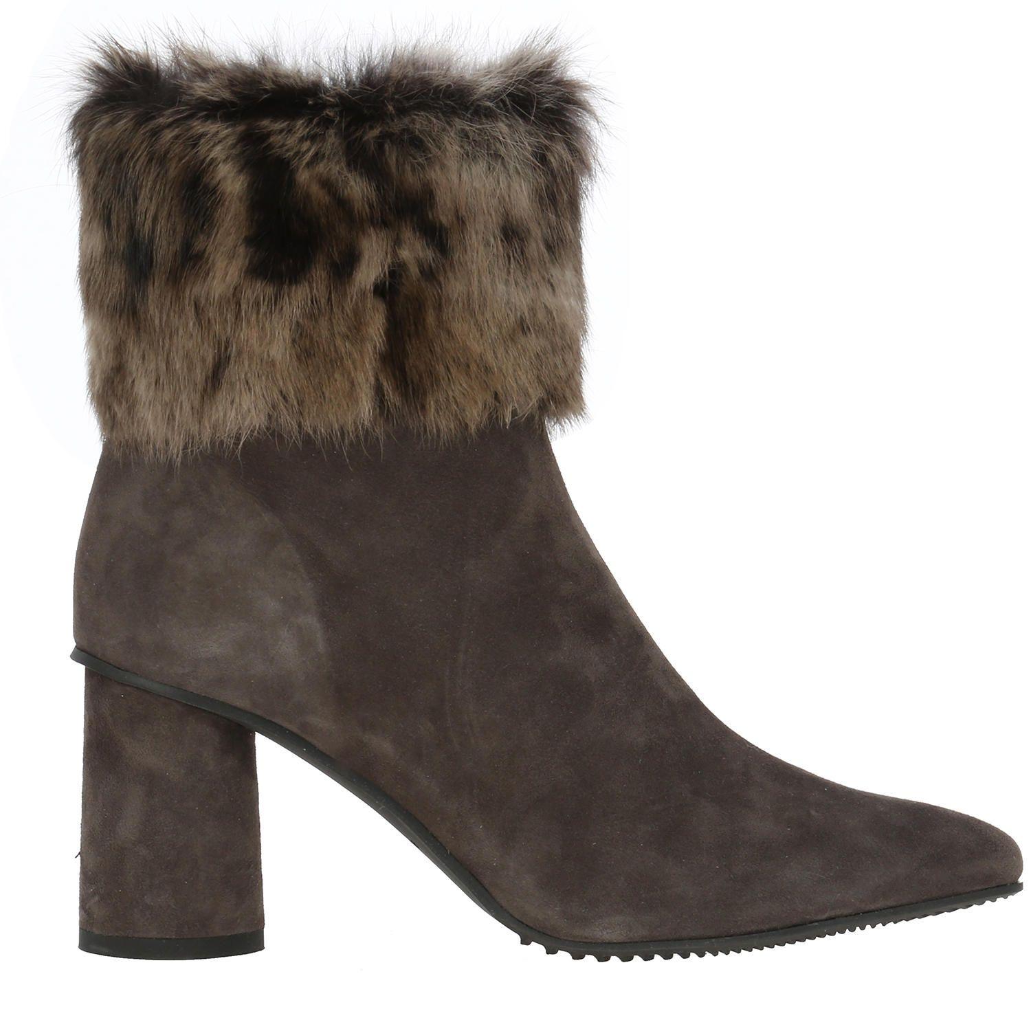 Botin Cuero Mujer Hermien Gris-3