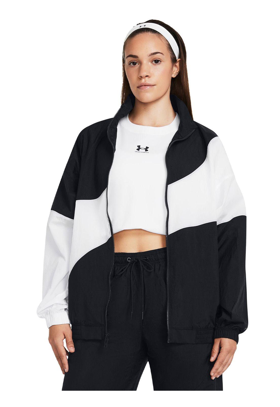Chaqueta Arrugada UA Legacy Mujer Negro-3