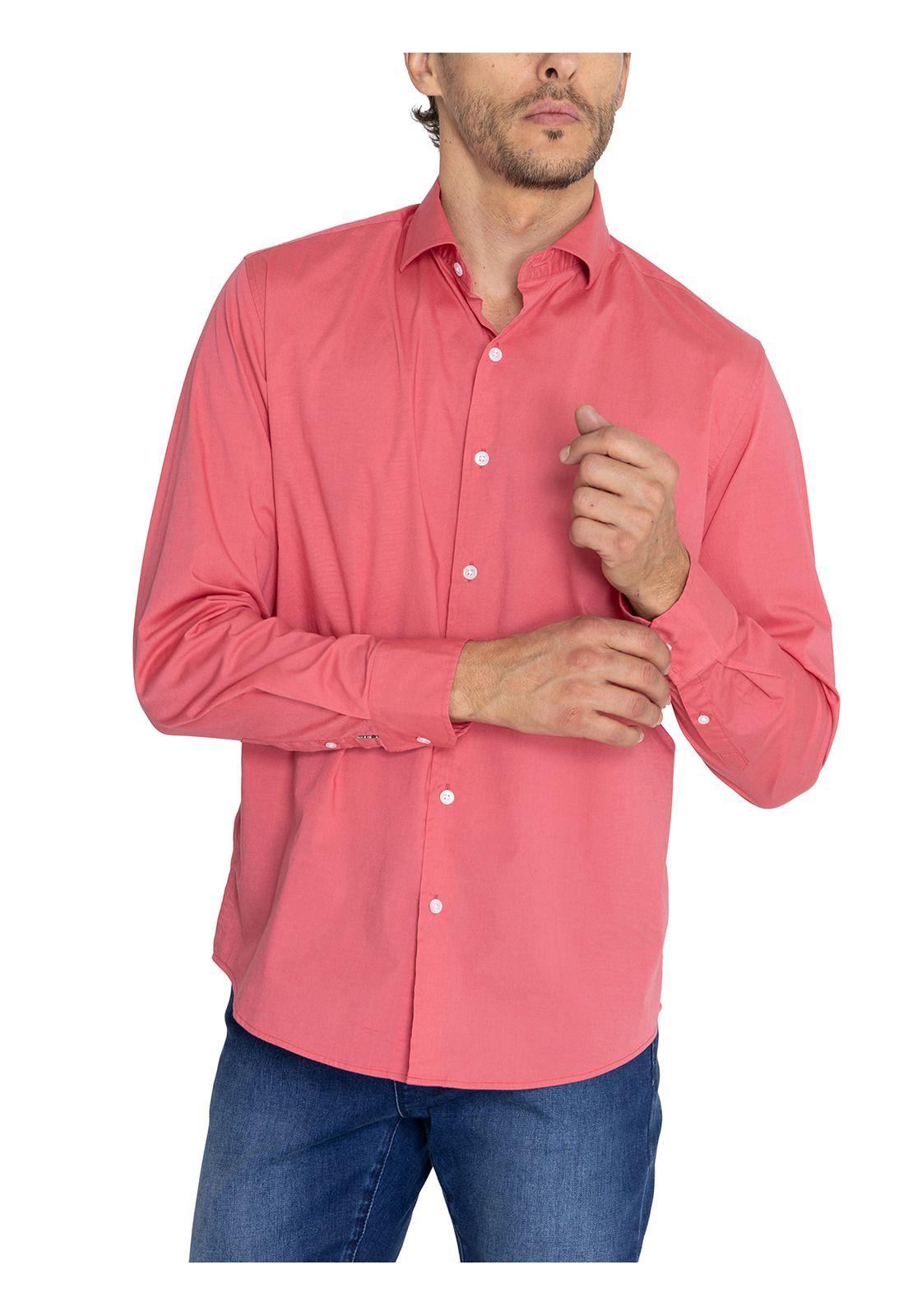 Camisa Algodón Orgánico Rosado Soft Hombre -4