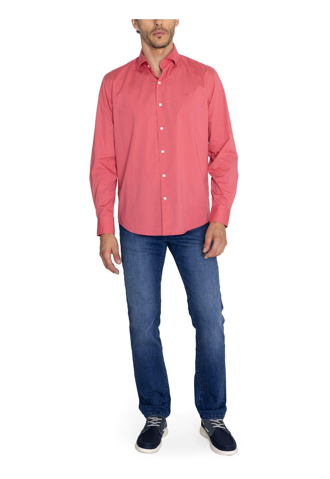 Camisa Algodón Orgánico Rosado Soft Hombre -8