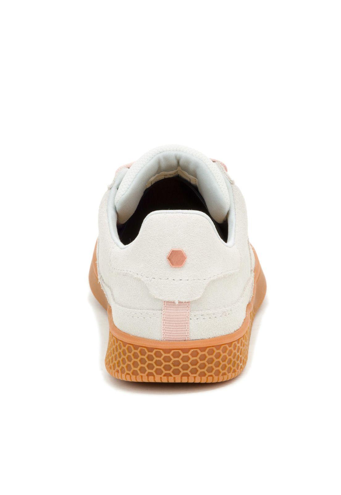 Zapatilla Pause Retro Mujer Blanco y Café-5