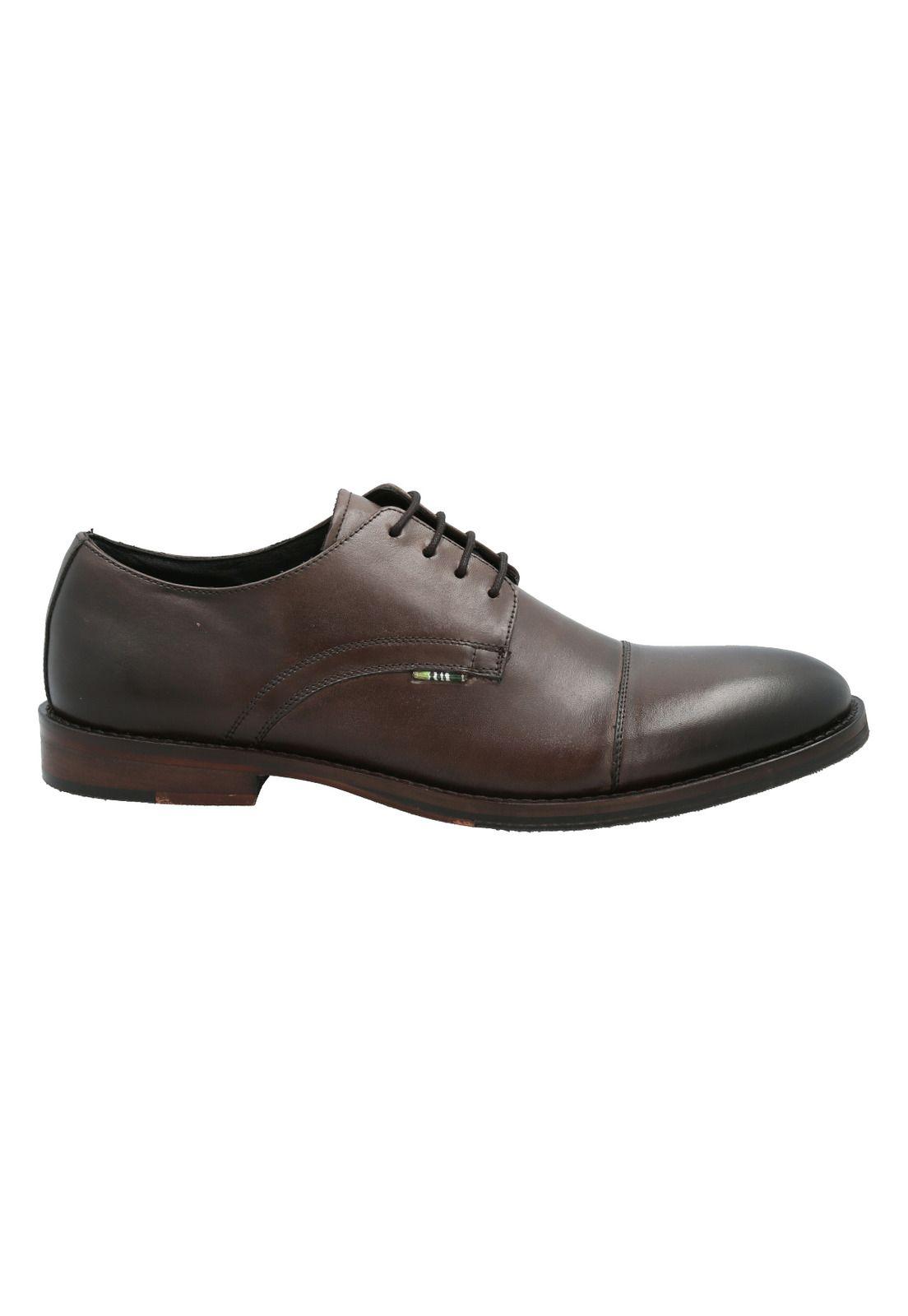 Zapato Cuero Hombre Villeneuve Café -0