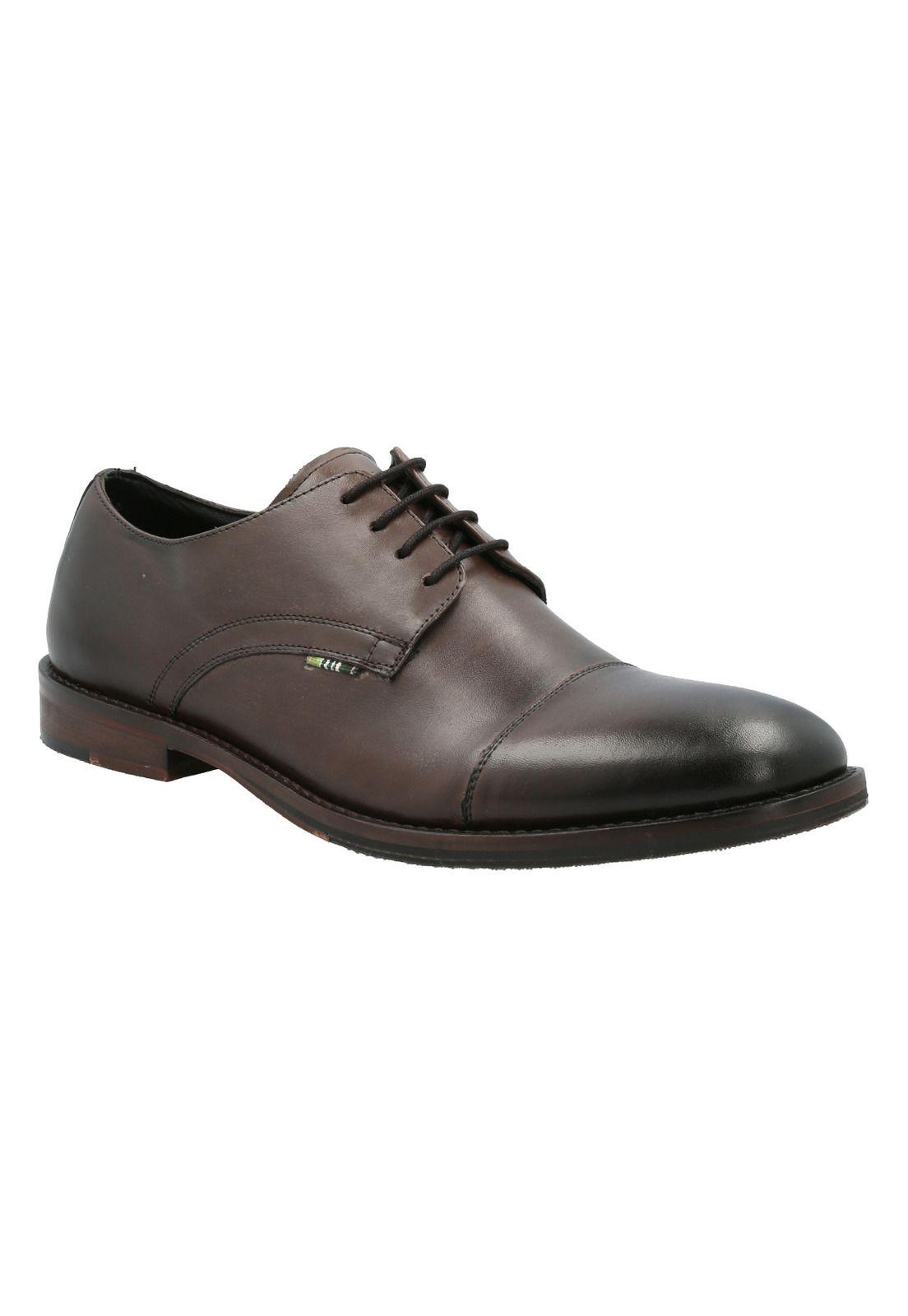 Zapato Cuero Hombre Villeneuve Café -1