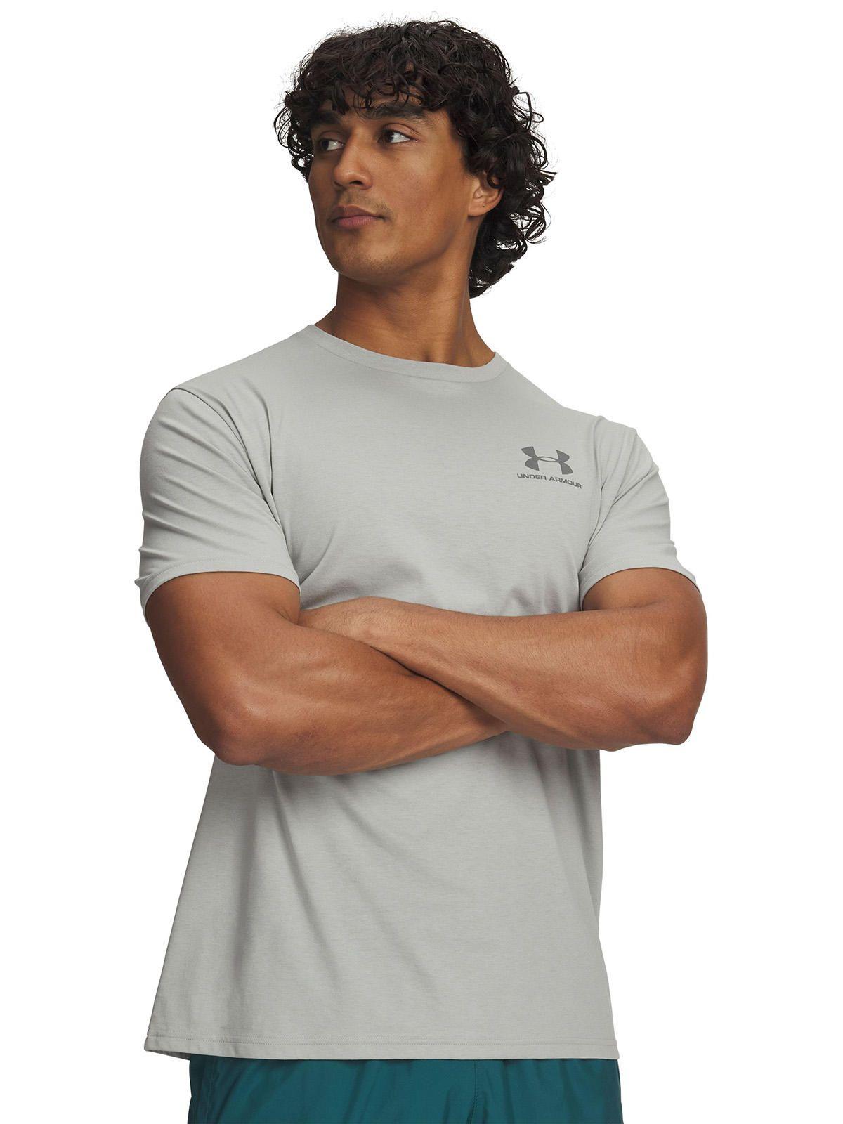 Polera M/C Hombre Left Chest Logo Gris-0