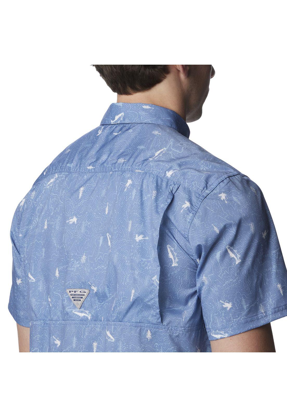 Camisa M/C Super Slack Tide Cam Azul Hombre-7