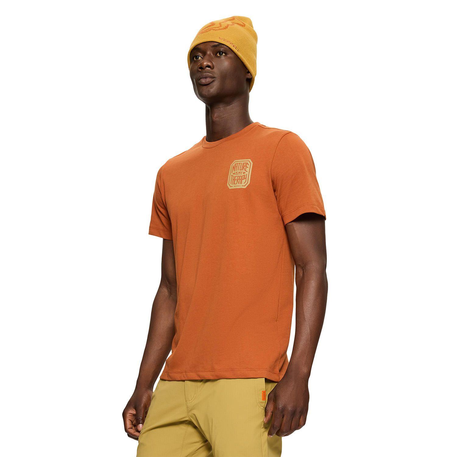 Polera Manga Corta Hombre Nature Naranjo-1