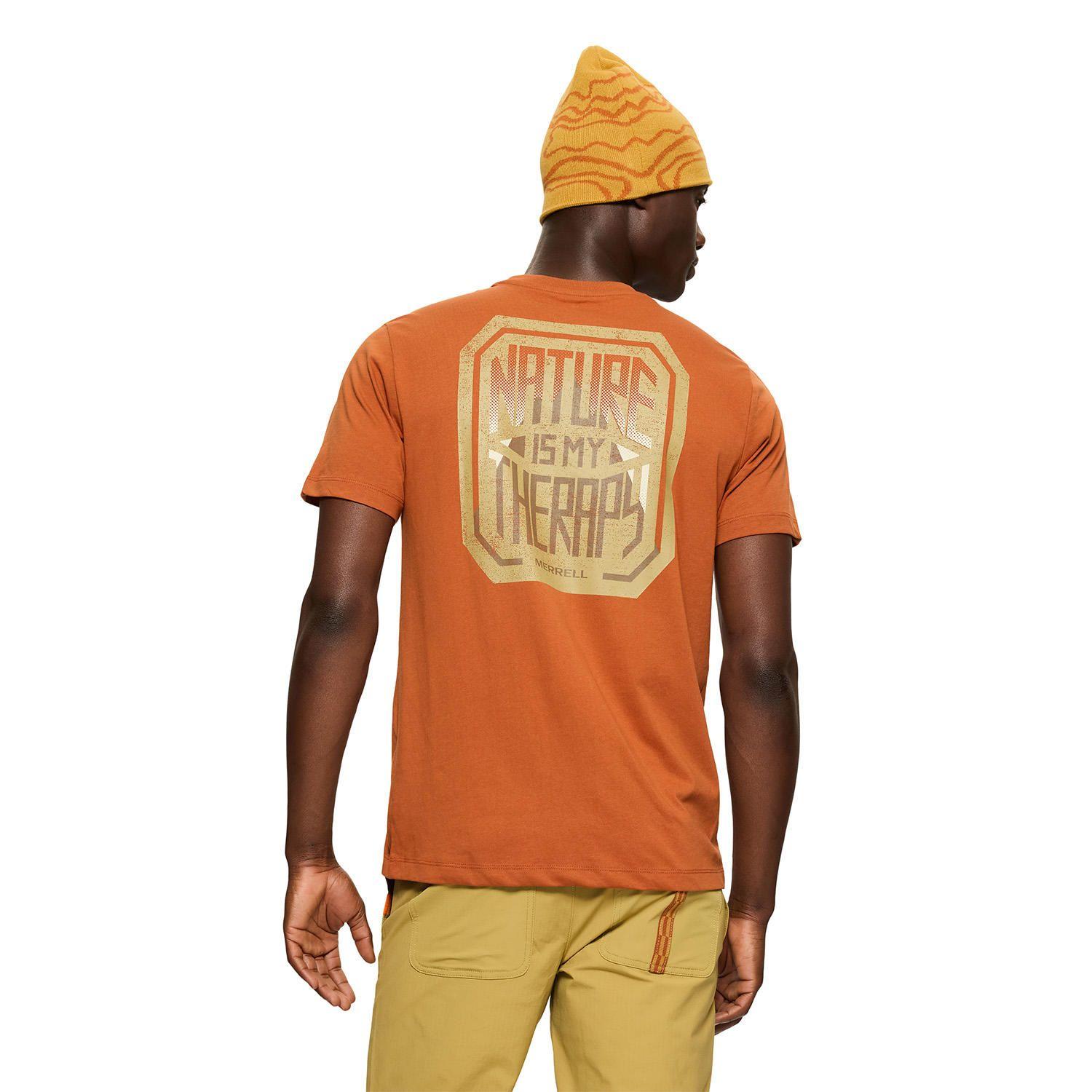 Polera Manga Corta Hombre Nature Naranjo-3