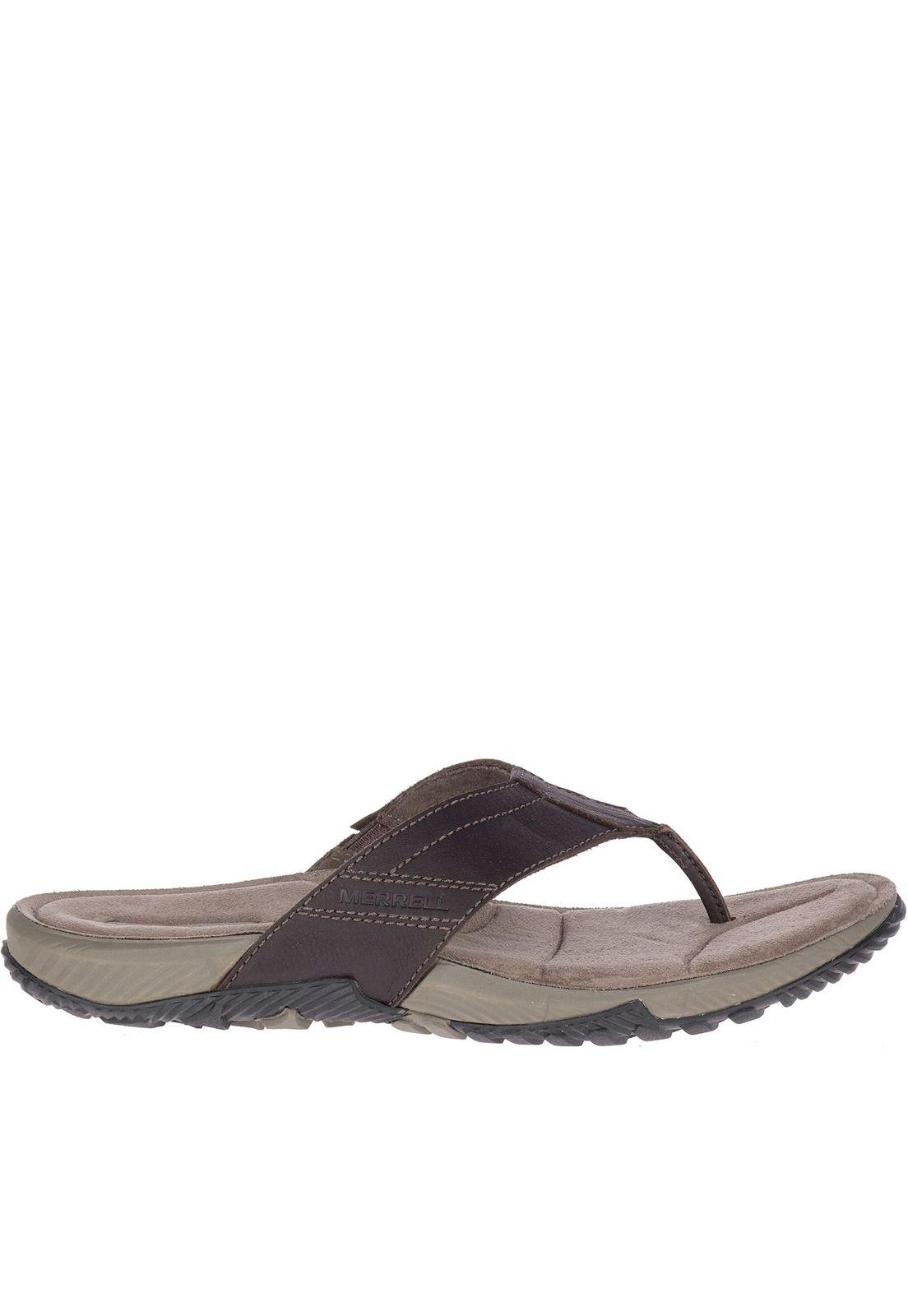 Sandalia Hombre Terrant Post Leather Café-1