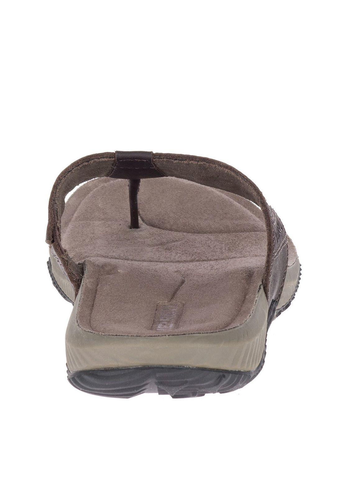 Sandalia Hombre Terrant Post Leather Café-4