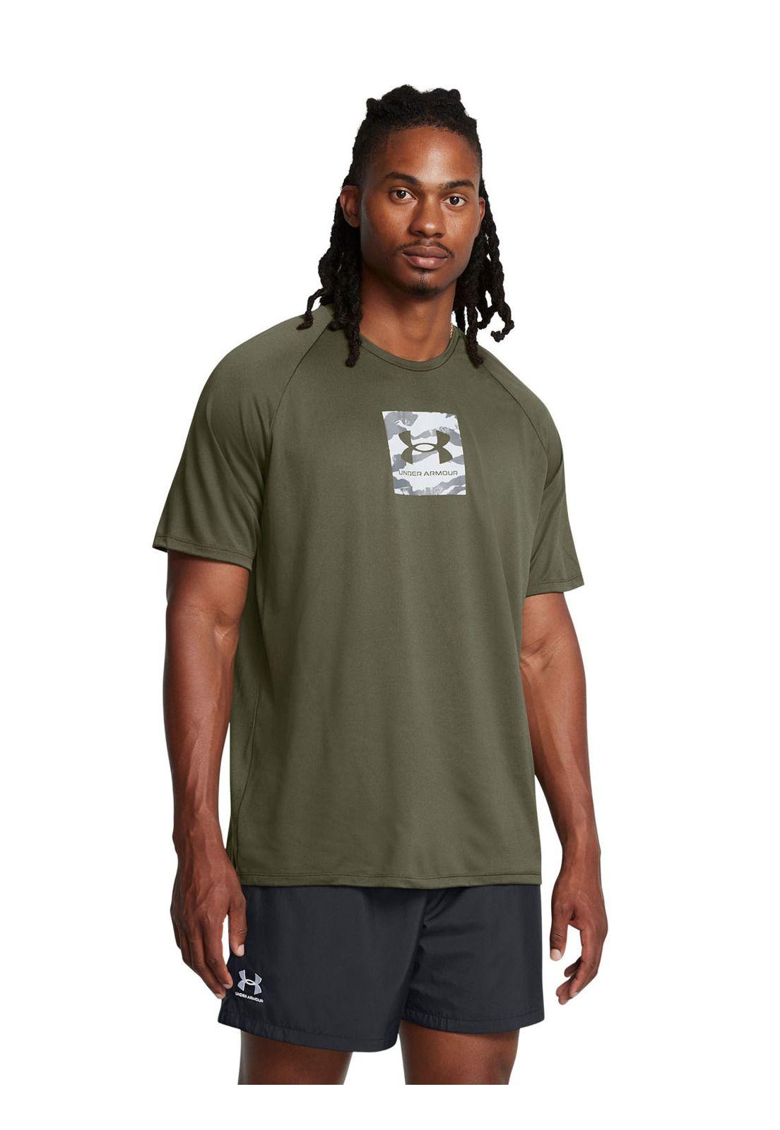 Polera manga corta Tech para hombre Verde-0