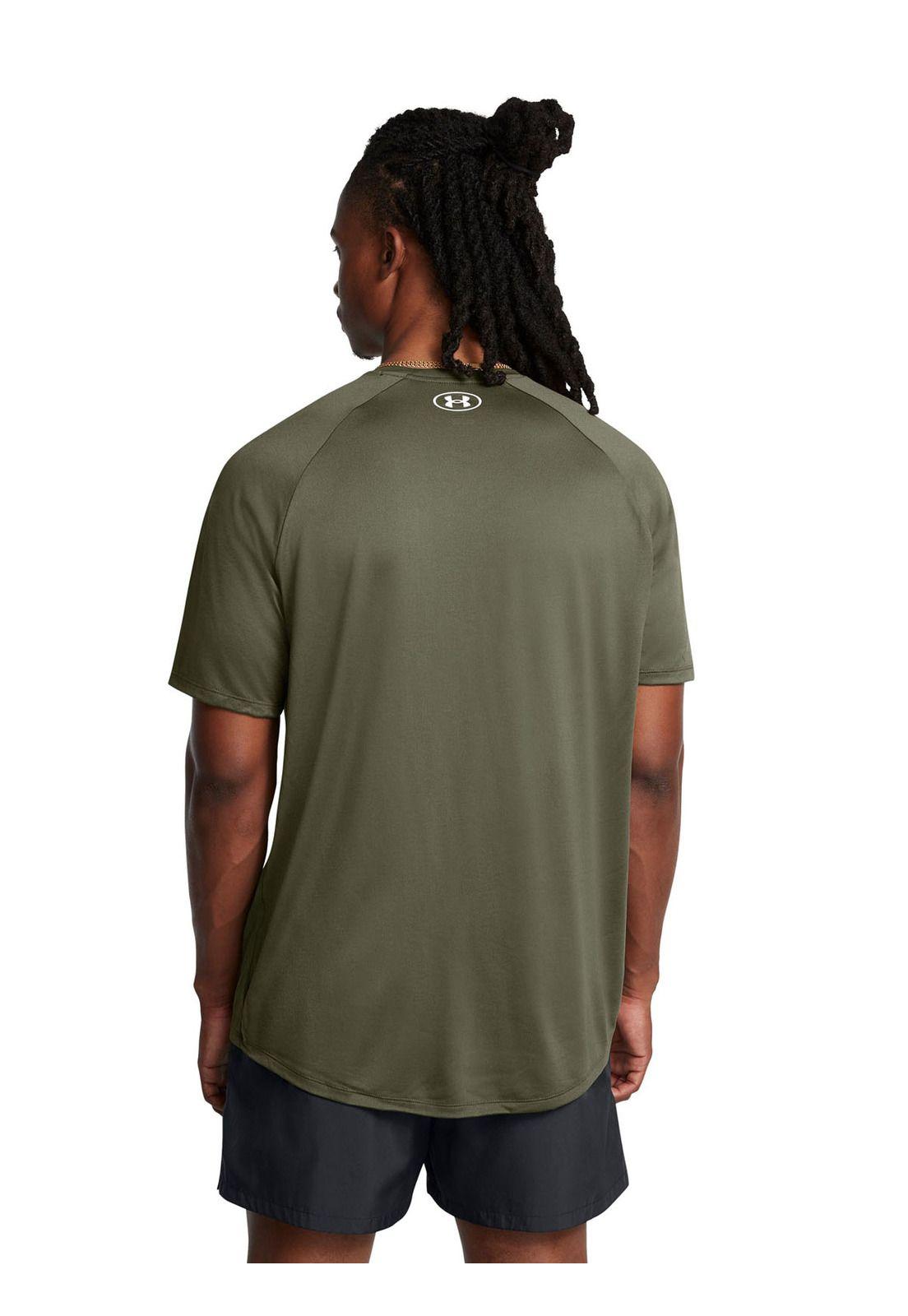 Polera manga corta Tech para hombre Verde-1