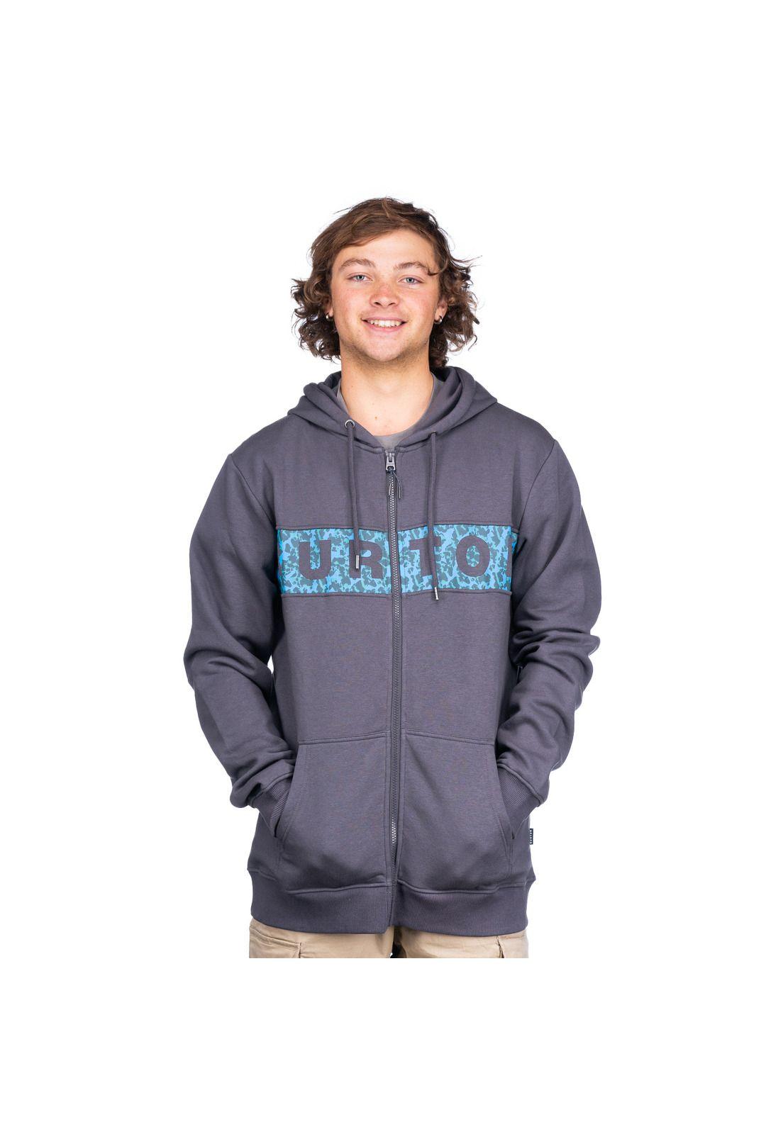 Polerón Hombre Logo Tie Grafito -0