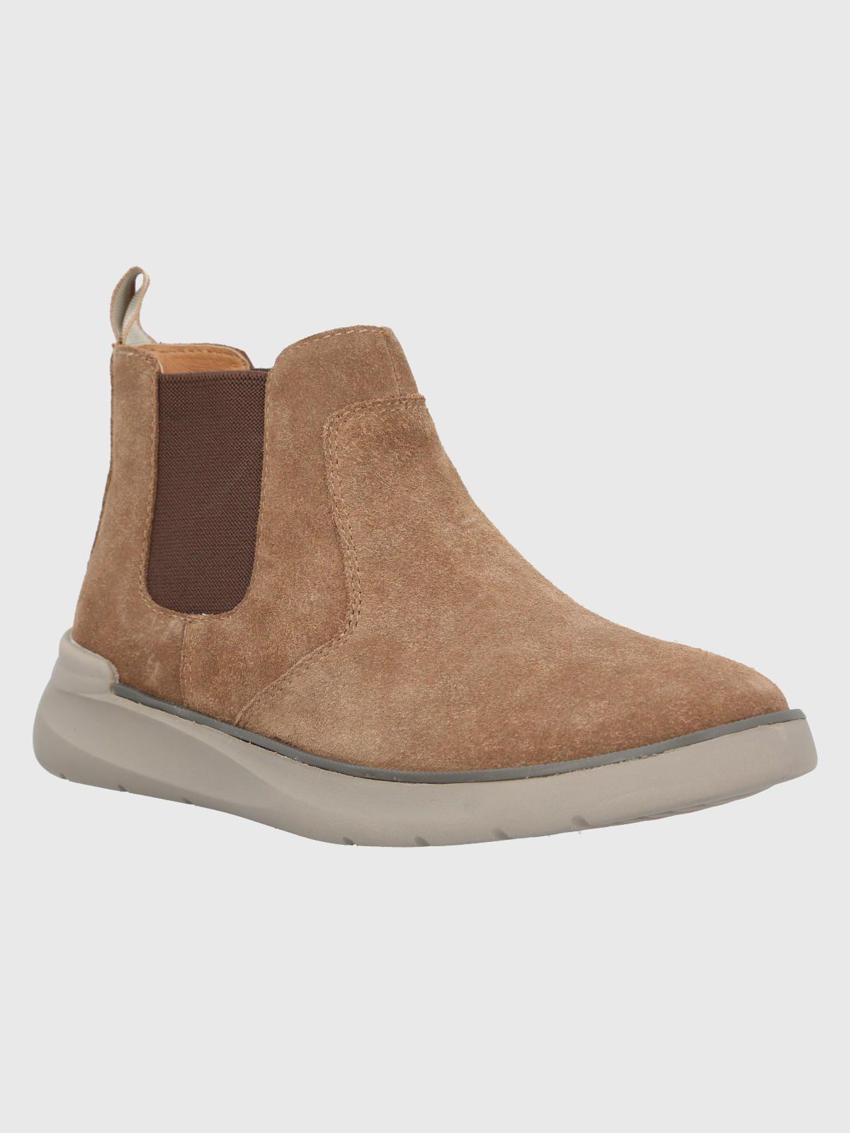 Botín Cuero Mujer Flora Café-0