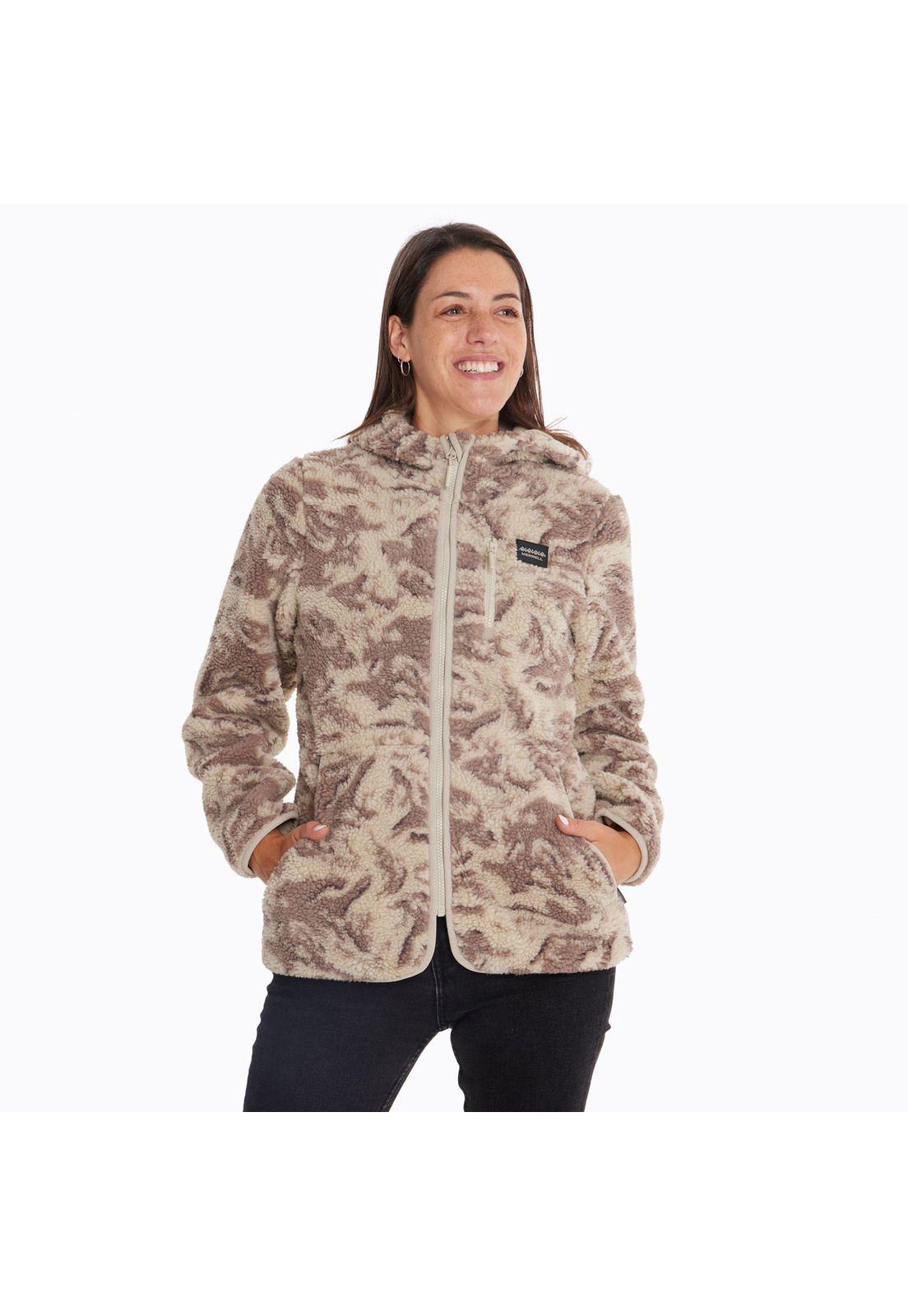 Polar Mujer Sherpa Print Palo Rosa-0