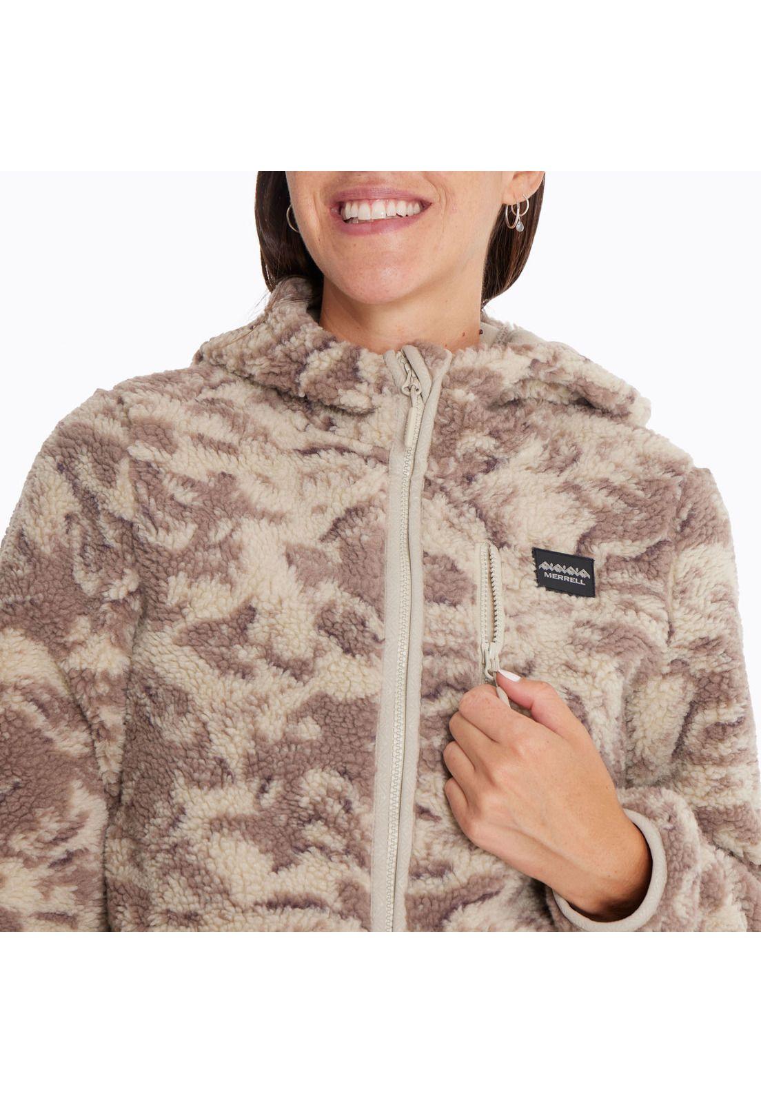 Polar Mujer Sherpa Print Palo Rosa-3