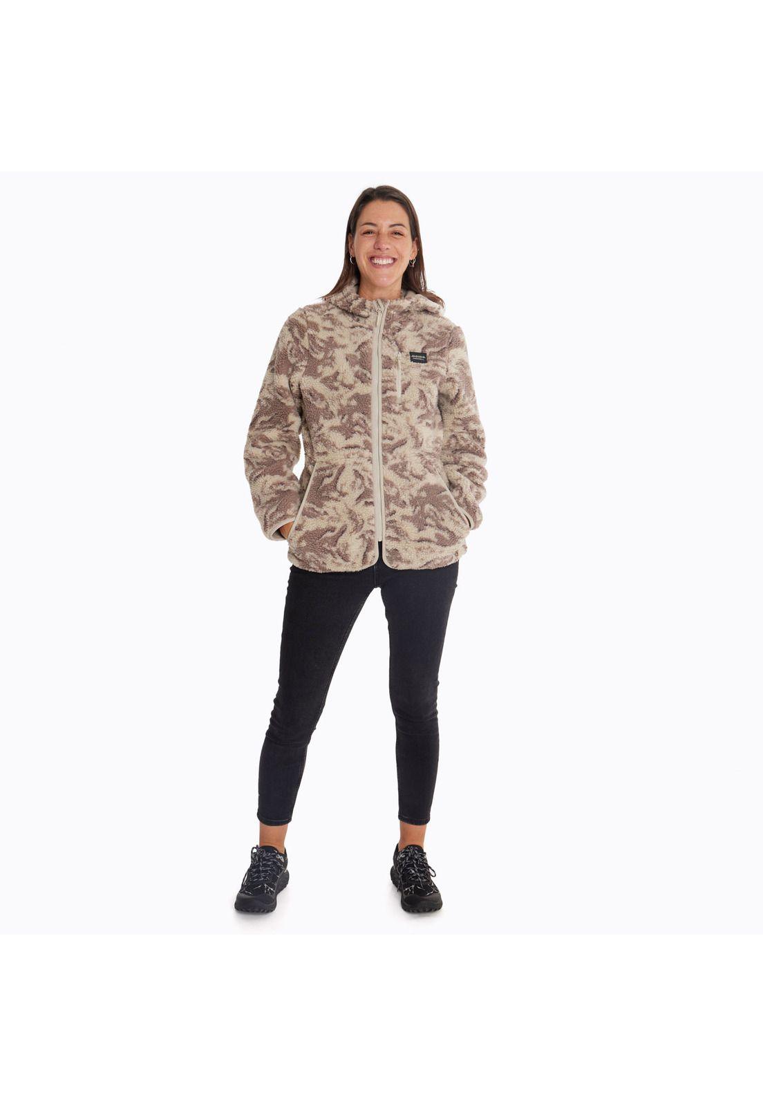 Polar Mujer Sherpa Print Palo Rosa-4
