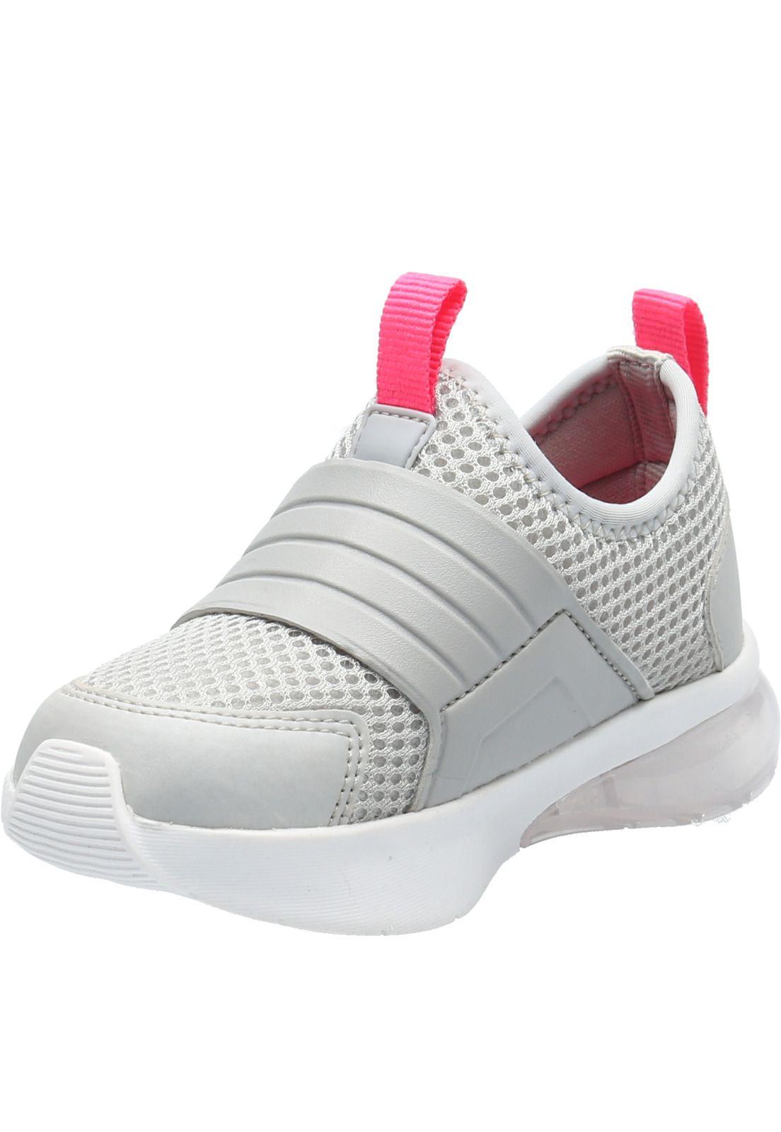 Zapatilla Con Luces Light Flex Gris Claro-4