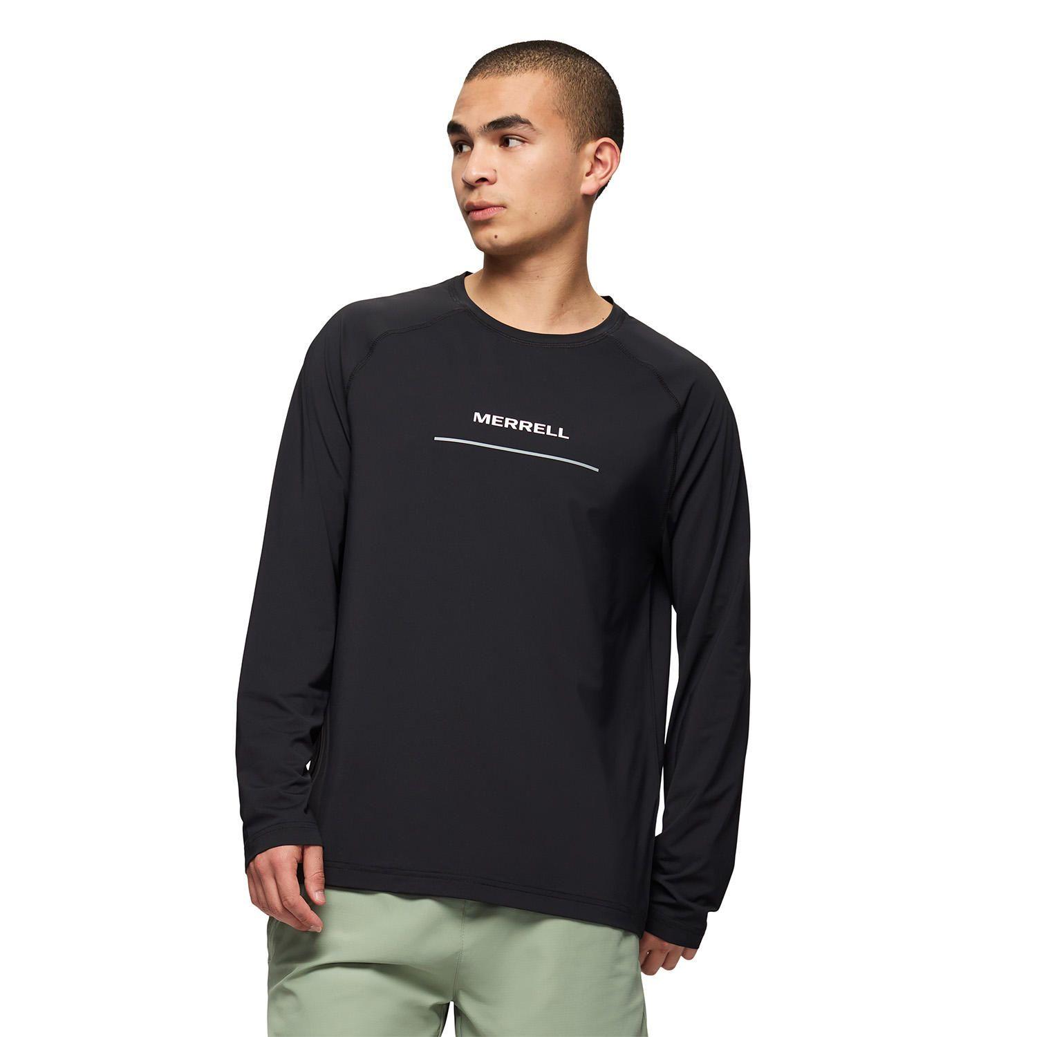 Polera ML Hombre Rowan Ls Raglan Running Negro-0