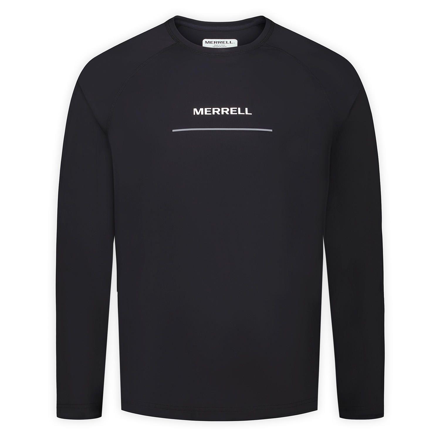 Polera ML Hombre Rowan Ls Raglan Running Negro-6