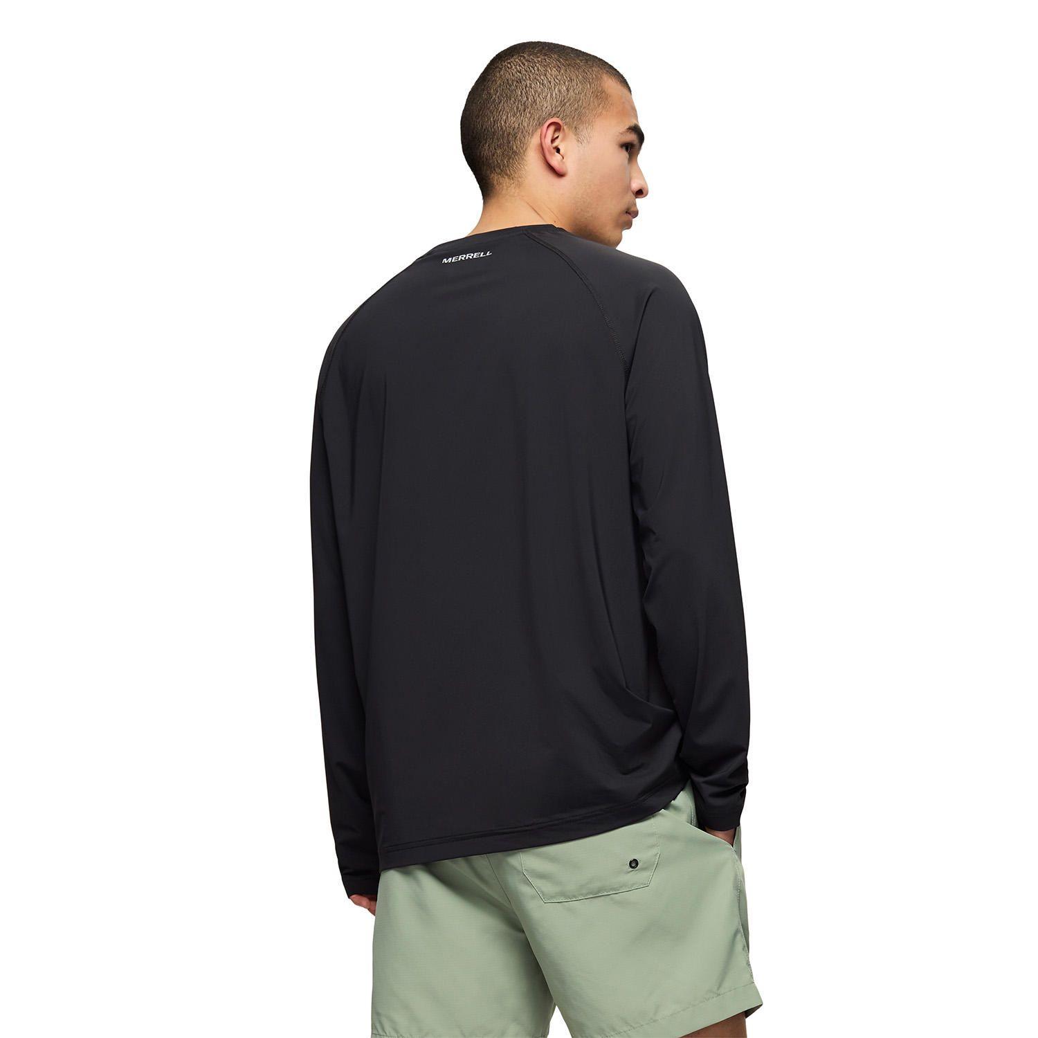 Polera ML Hombre Rowan Ls Raglan Running Negro-3