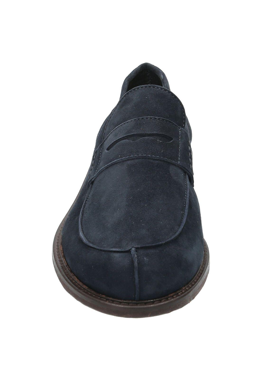 Zapato Cuero Hombre Oglio Azul Marino-3