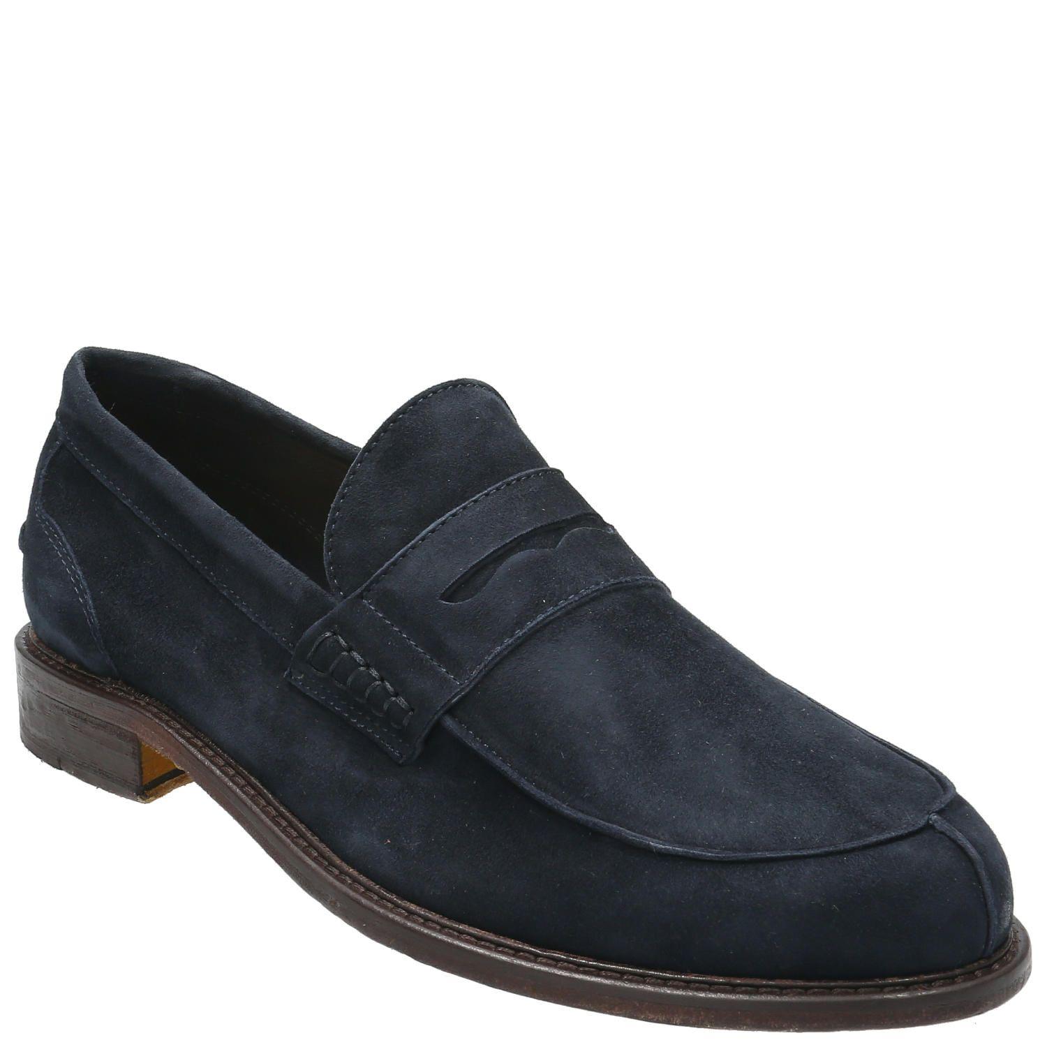 Zapato Cuero Hombre Oglio Azul Marino-1