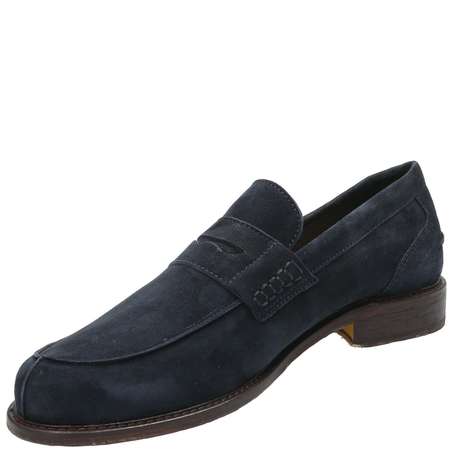 Zapato Cuero Hombre Oglio Azul Marino-4