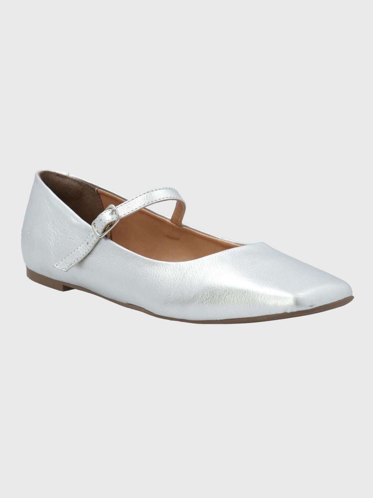 Ballerina Cuero Mujer Lovere Metalizada-0