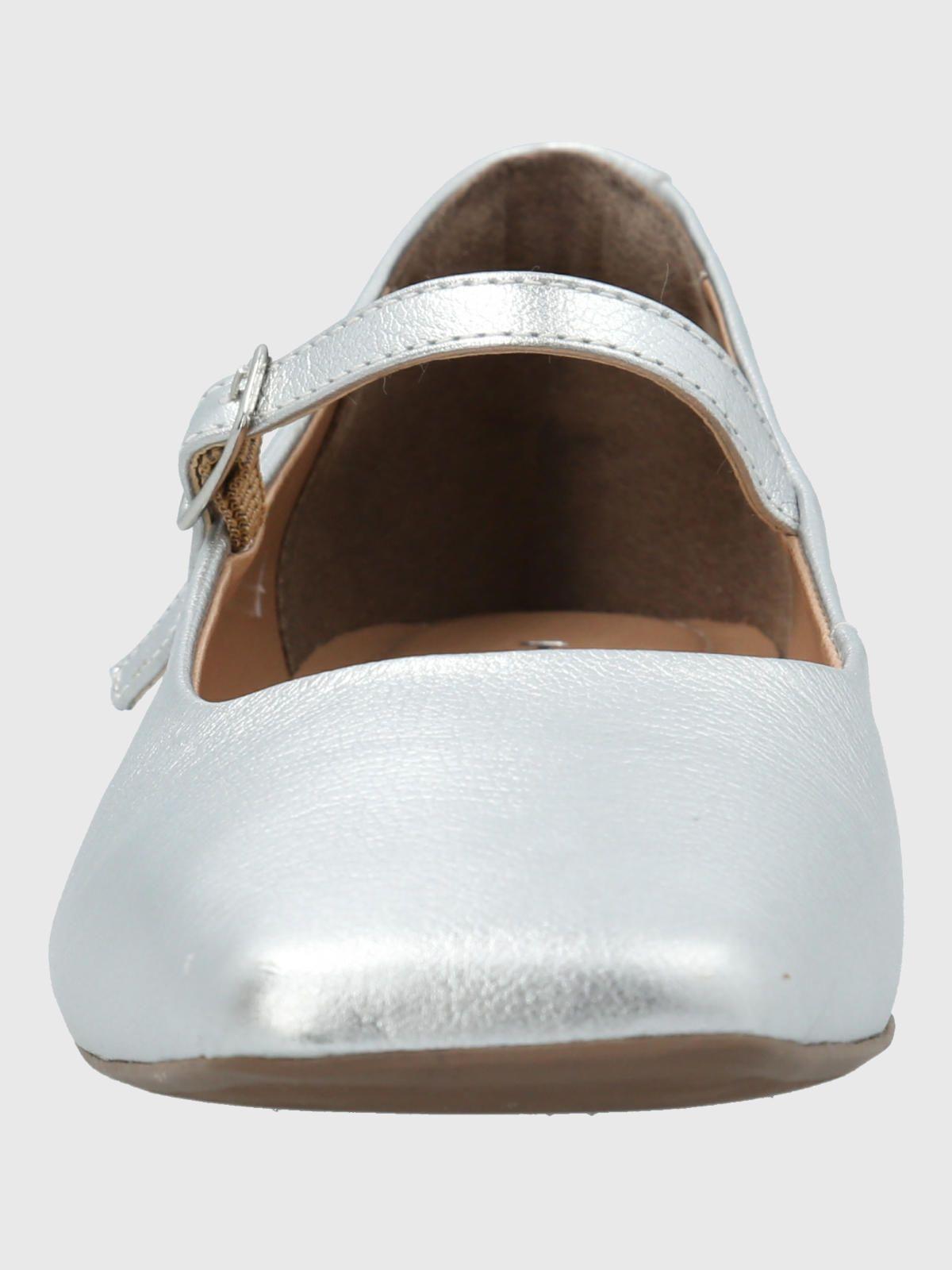 Ballerina Cuero Mujer Lovere Metalizada-3