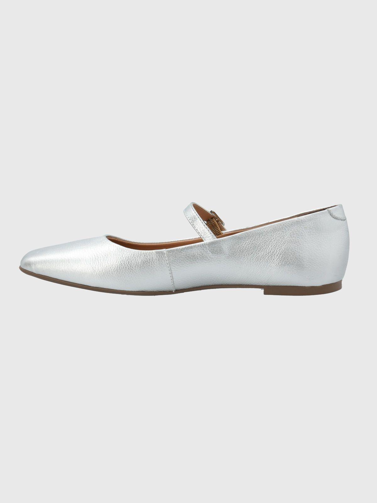 Ballerina Cuero Mujer Lovere Metalizada-5